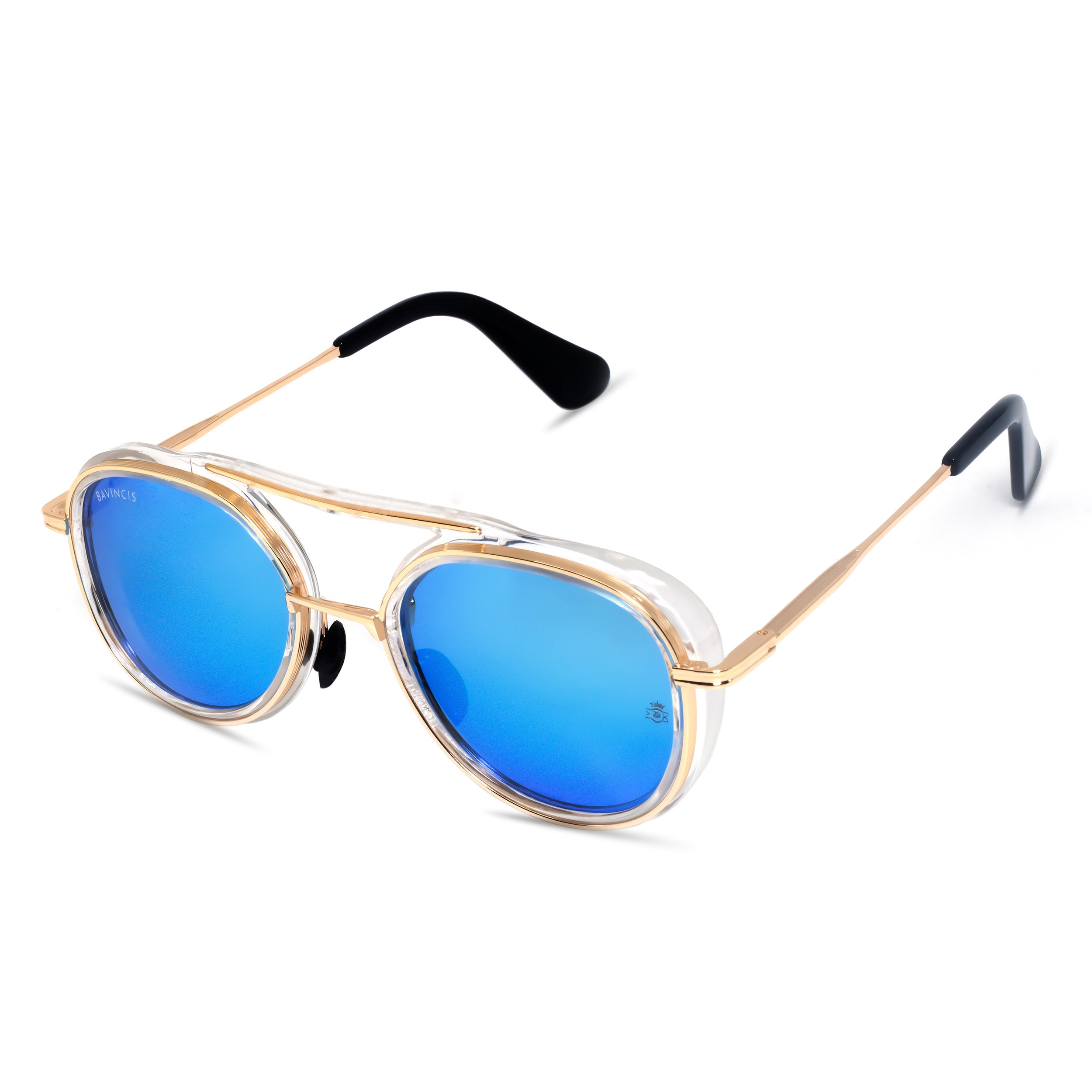 Bavincis Fleets Gold And Blue Mercury Edition Sunglasses