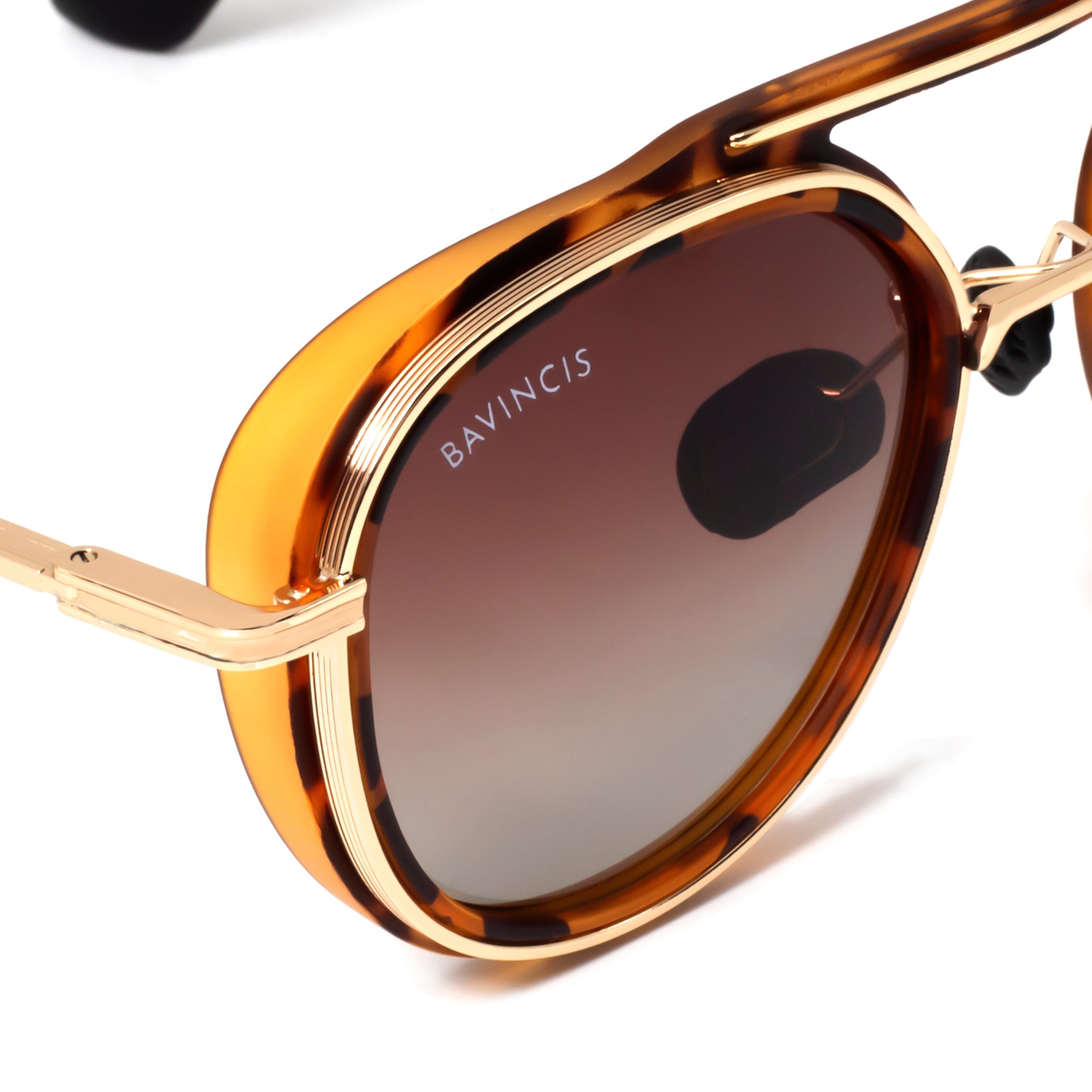 Bavincis Fleets Gold And Brown Gradient Edition Sunglasses