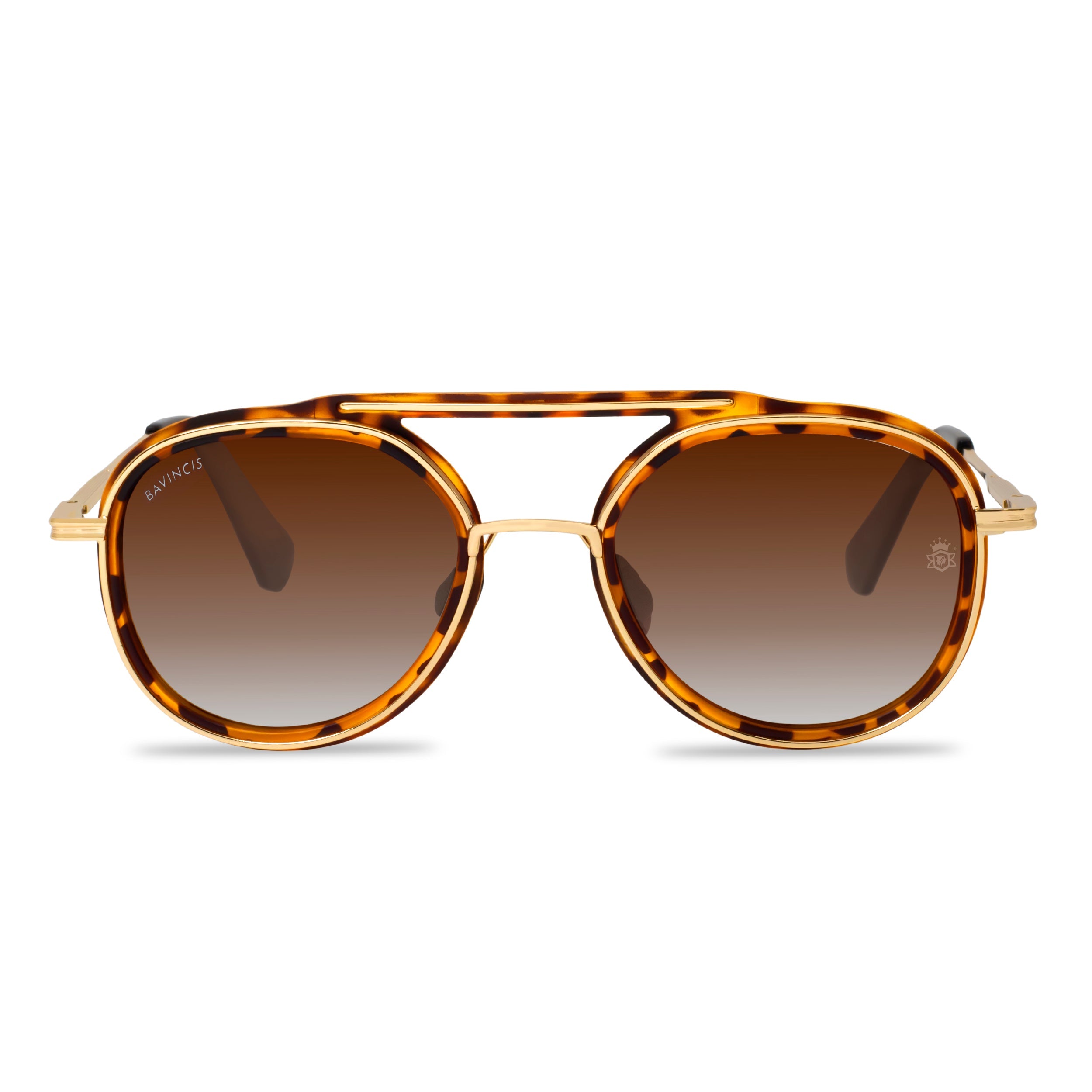 Bavincis Fleets Gold And Brown Gradient Edition Sunglasses