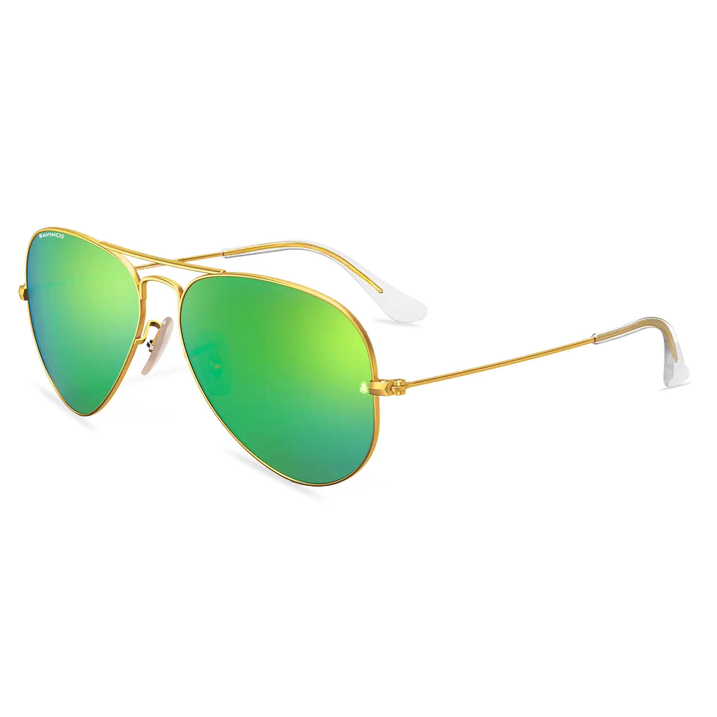 Bavincis Tommy Gold Green Mercury Edition Sunglasses