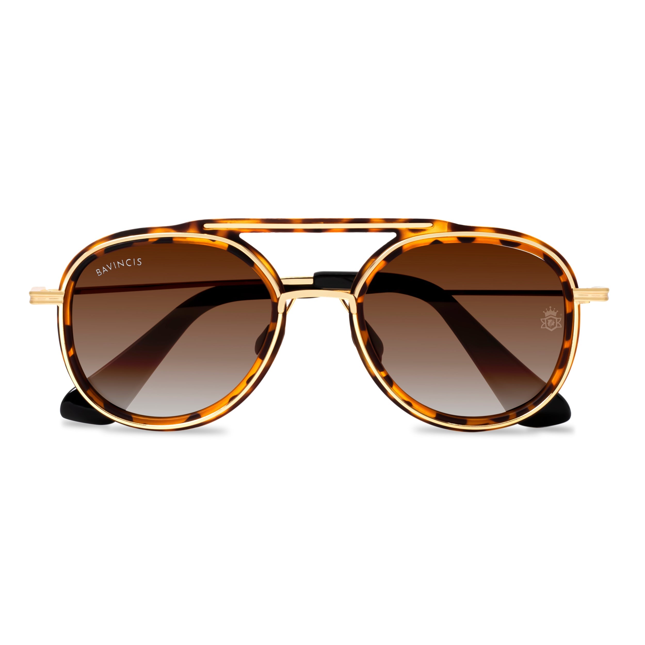 Bavincis Fleets Gold And Brown Gradient Edition Sunglasses
