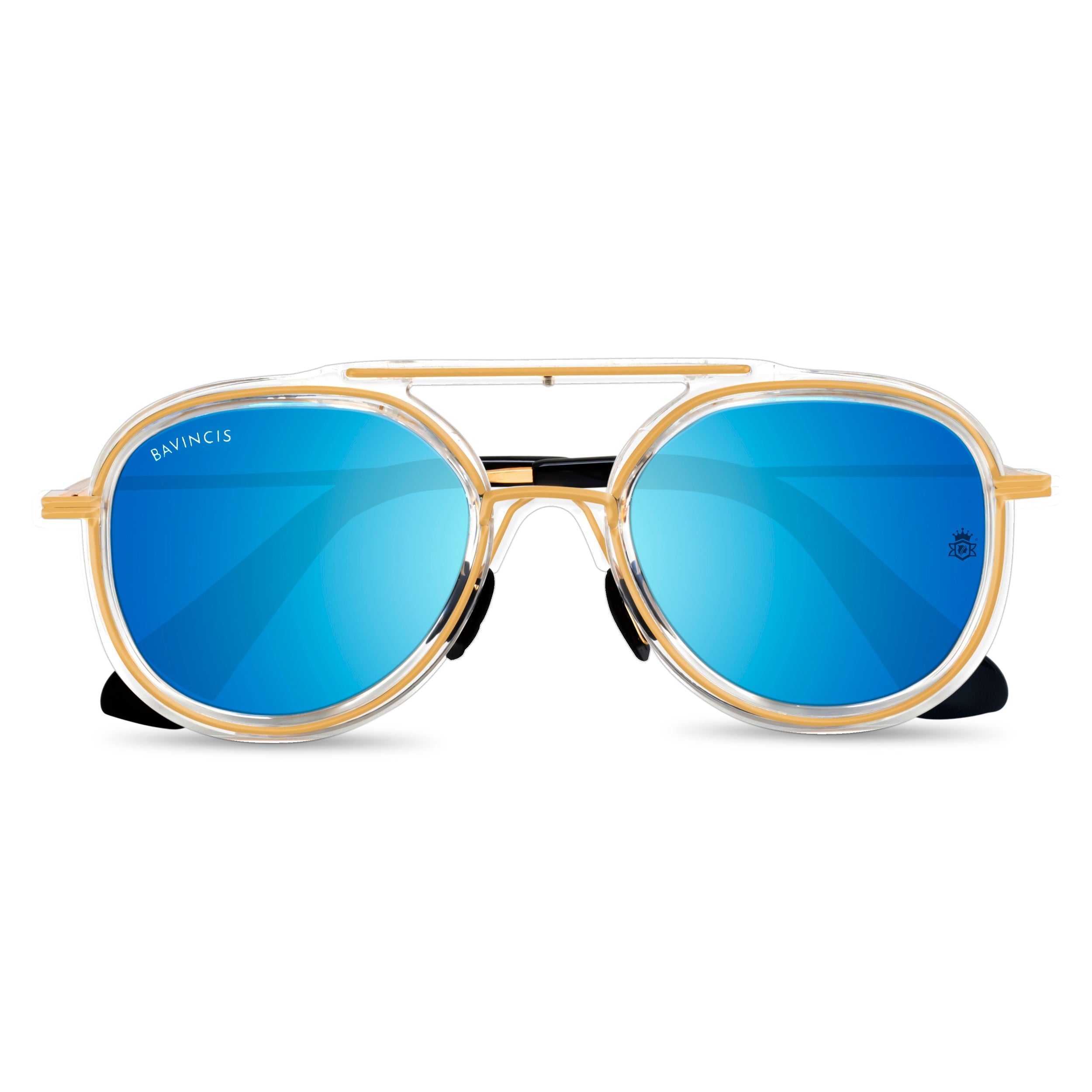 Bavincis Fleets Gold And Blue Mercury Edition Sunglasses