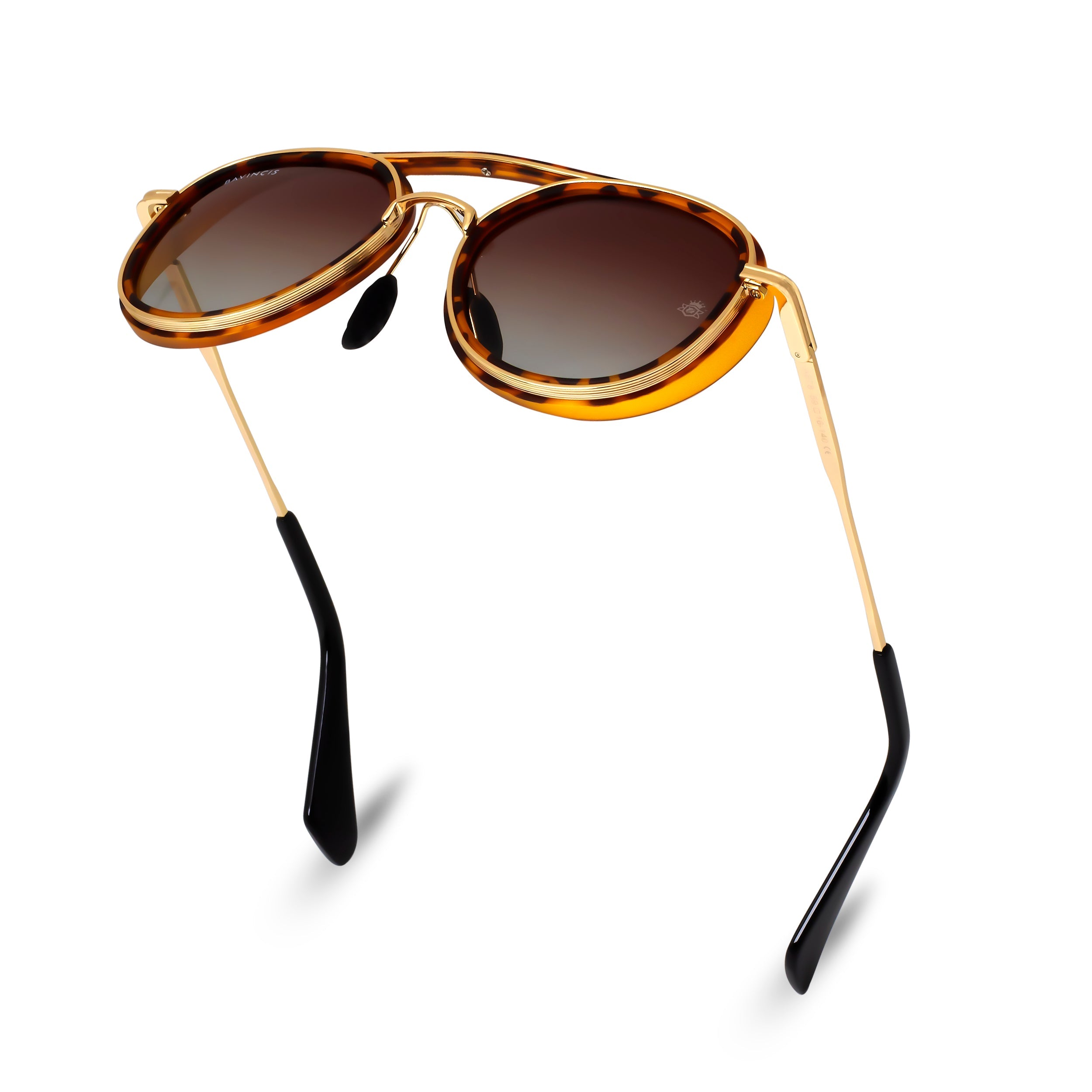 Bavincis Fleets Gold And Brown Gradient Edition Sunglasses