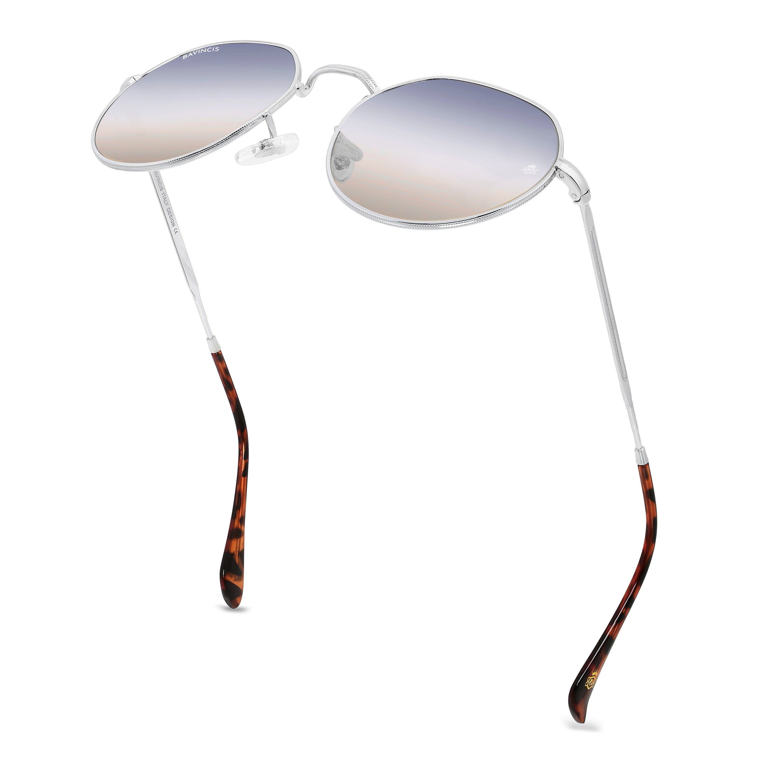 Bavincis Cooper Silver And Blue-Brown Gradient Edition Sunglasses