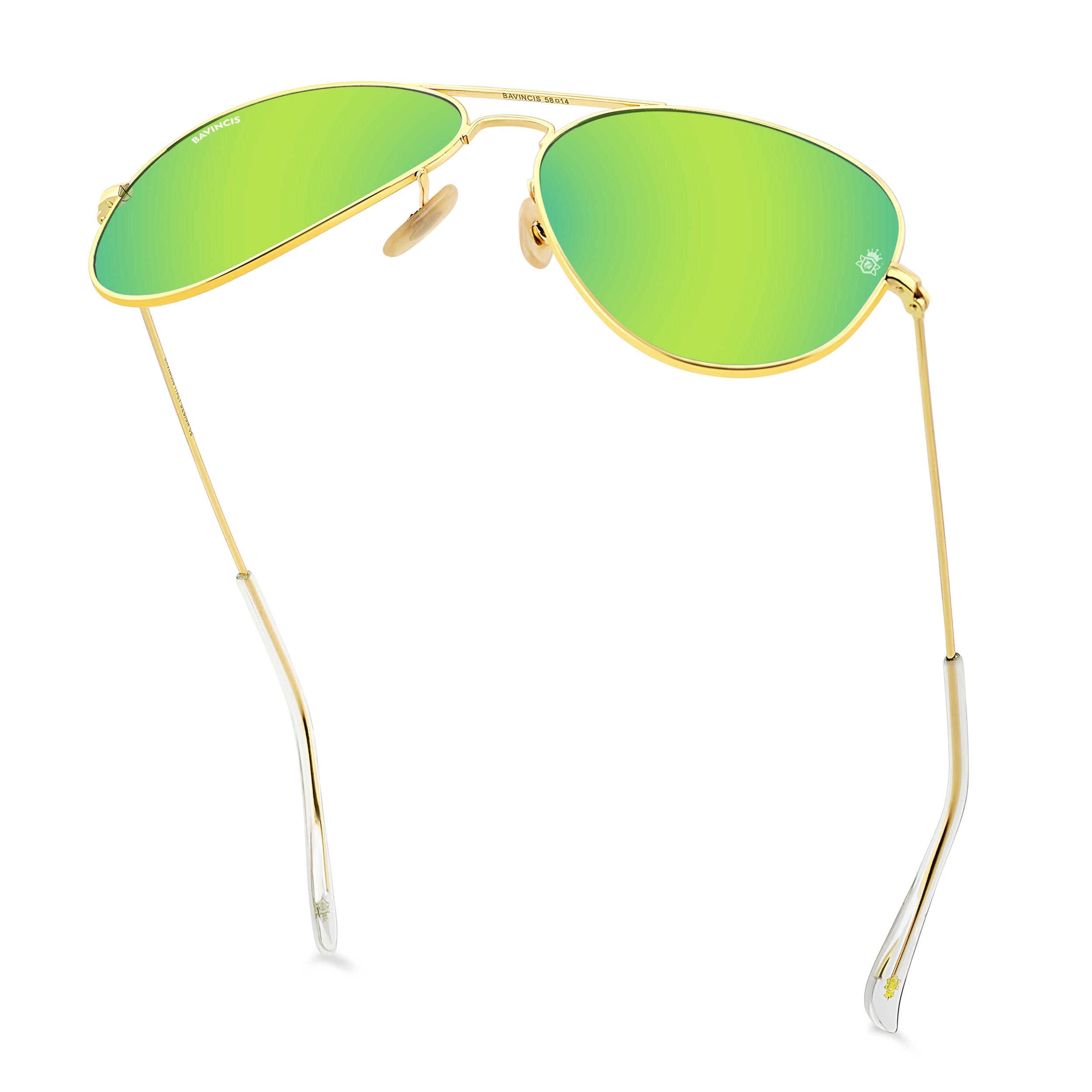 Bavincis Tommy Gold Green Mercury Edition Sunglasses
