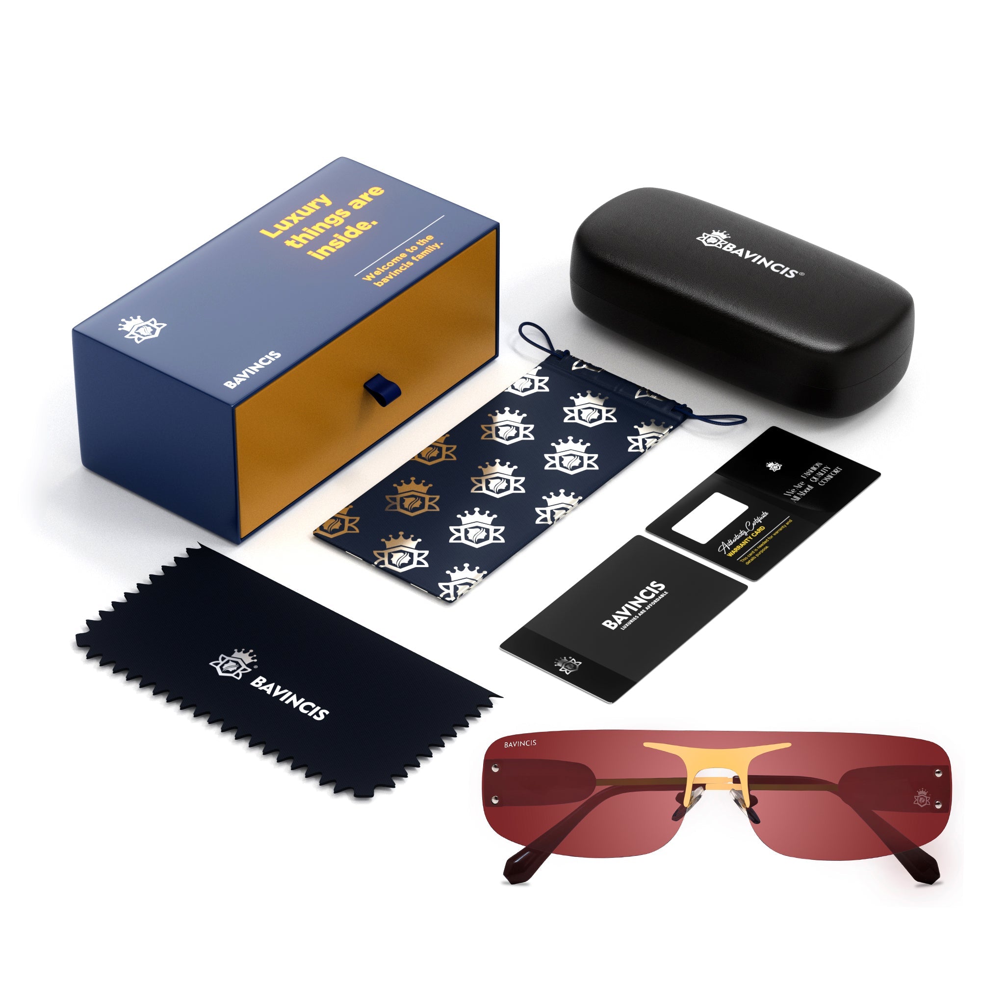 Bavincis Bayons Gold And Red Edition Sunglasses