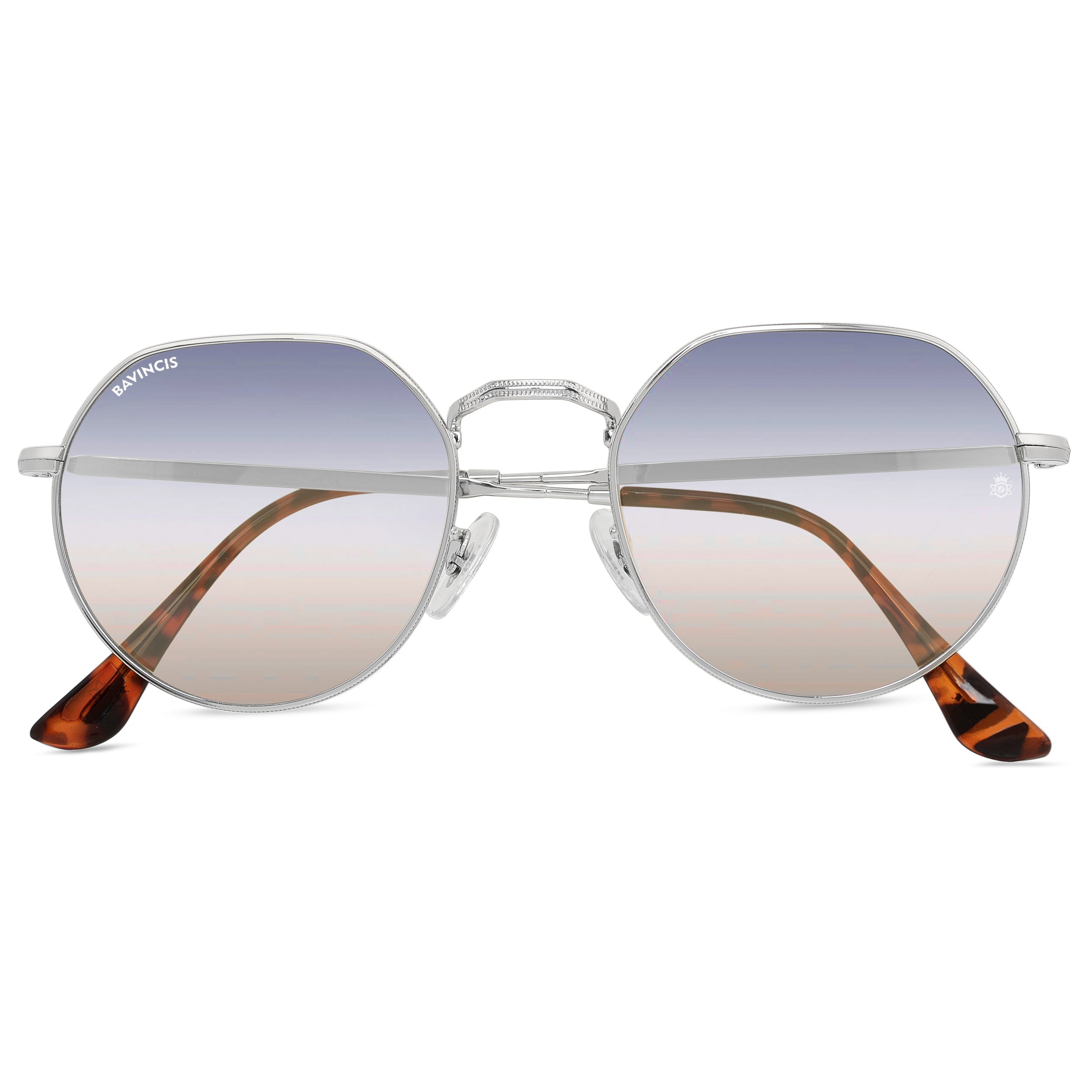 Bavincis Cooper Silver And Blue-Brown Gradient Edition Sunglasses