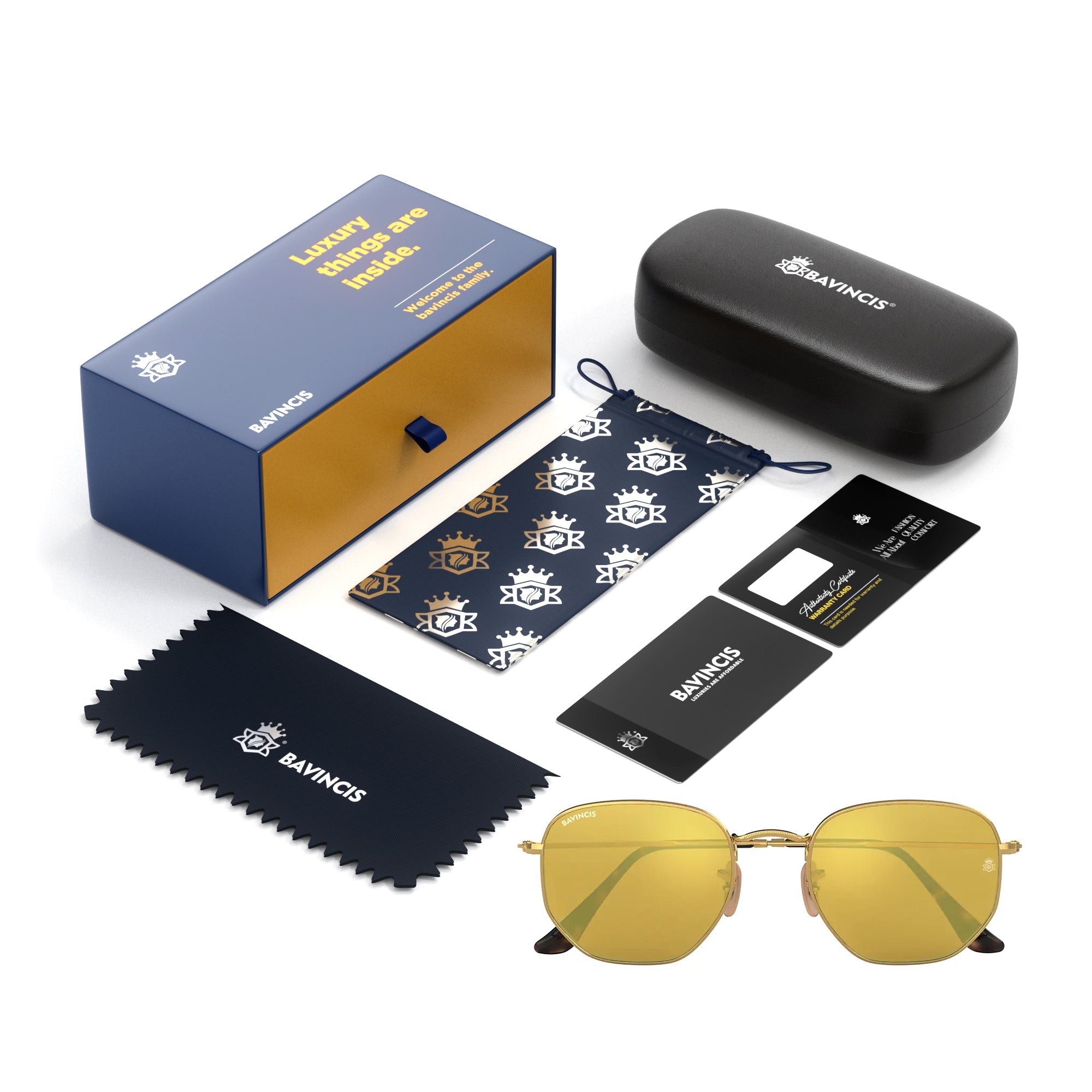 Bavincis Gemini Gold Yellow Mercury Edition Sunglasses