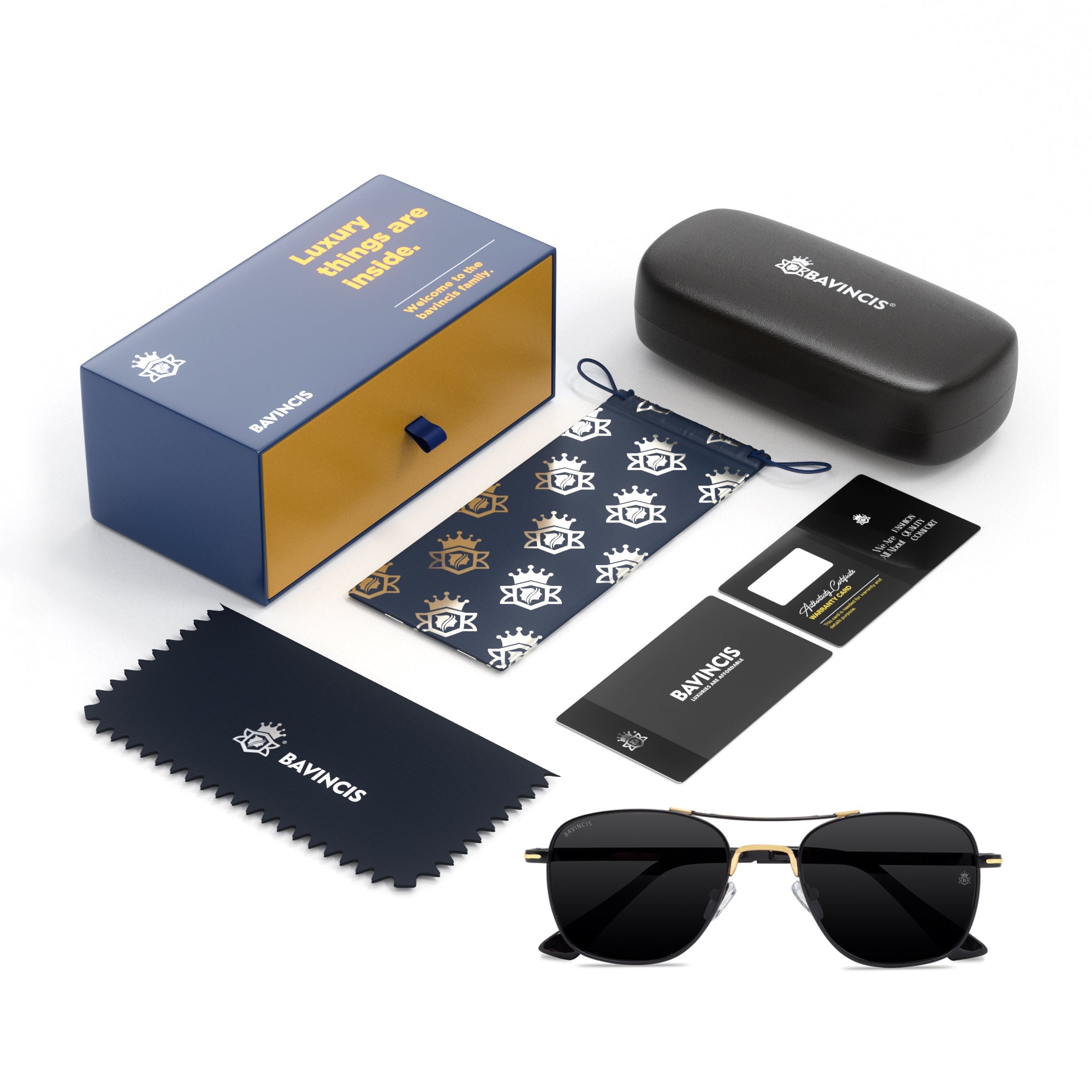 Bavincis Focal Black And Gold-Black Edition Sunglasses