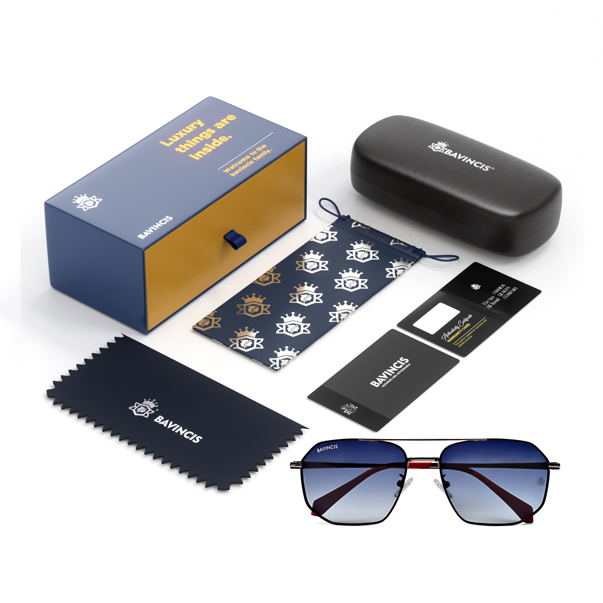 Bavincis Glance Silver And Blue Gradient Edition Sunglasses