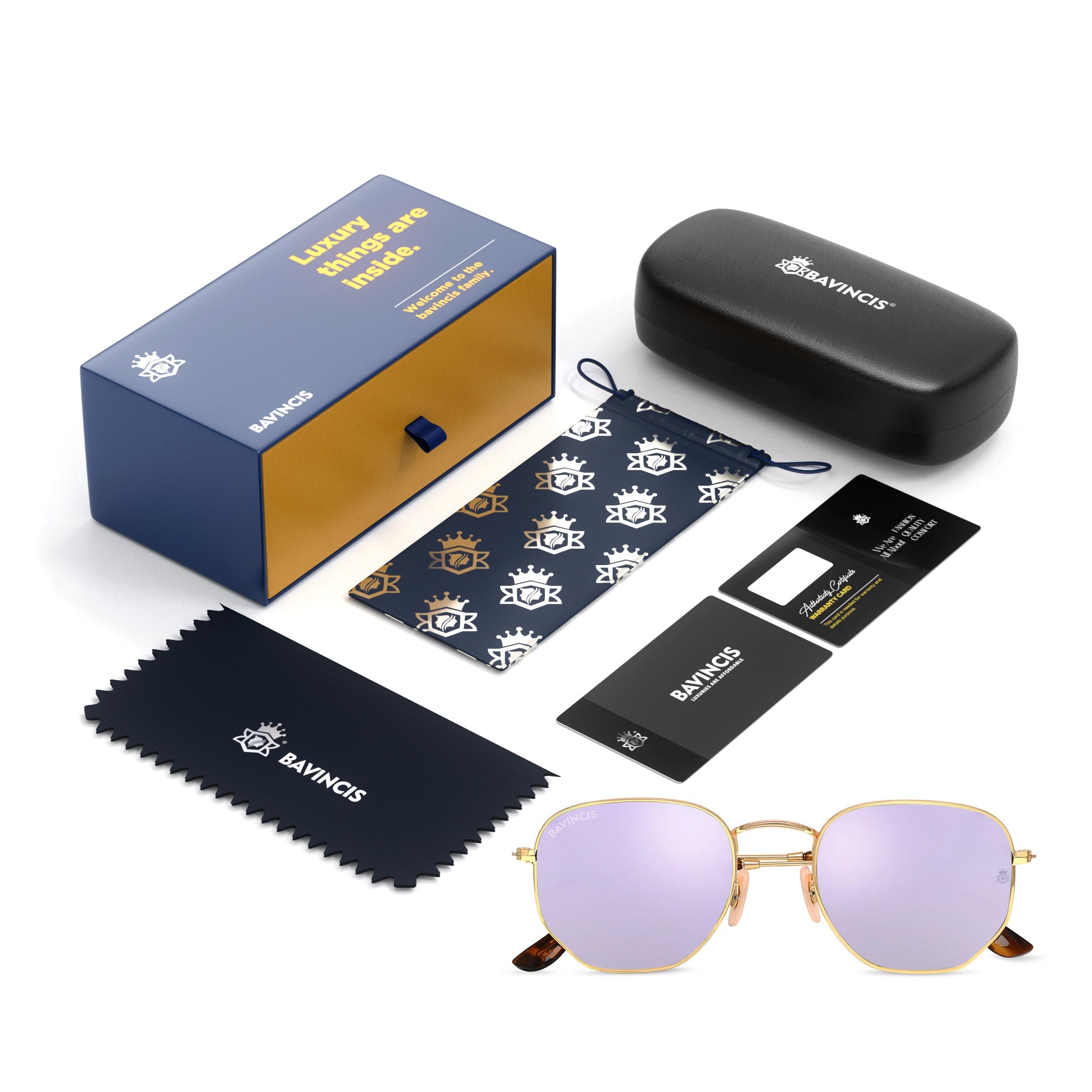 Bavincis Gemini Gold And Violet Edition Sunglasses