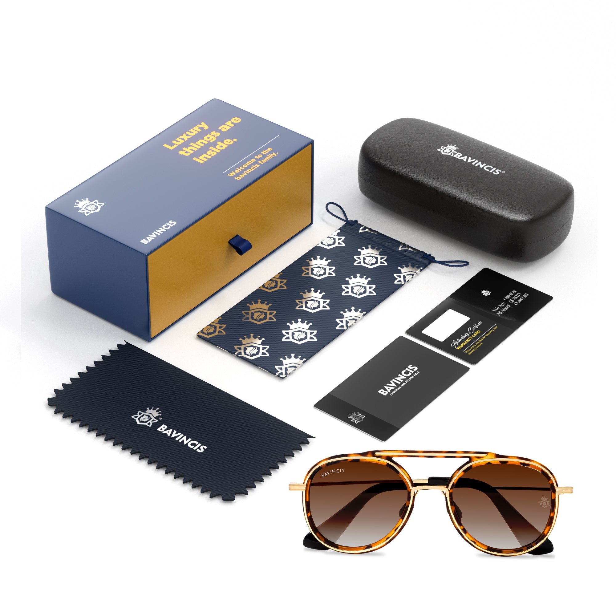 Bavincis Fleets Gold And Brown Gradient Edition Sunglasses