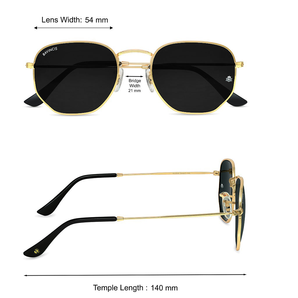 Bavincis Gemini Gold And Black Edition Sunglasses