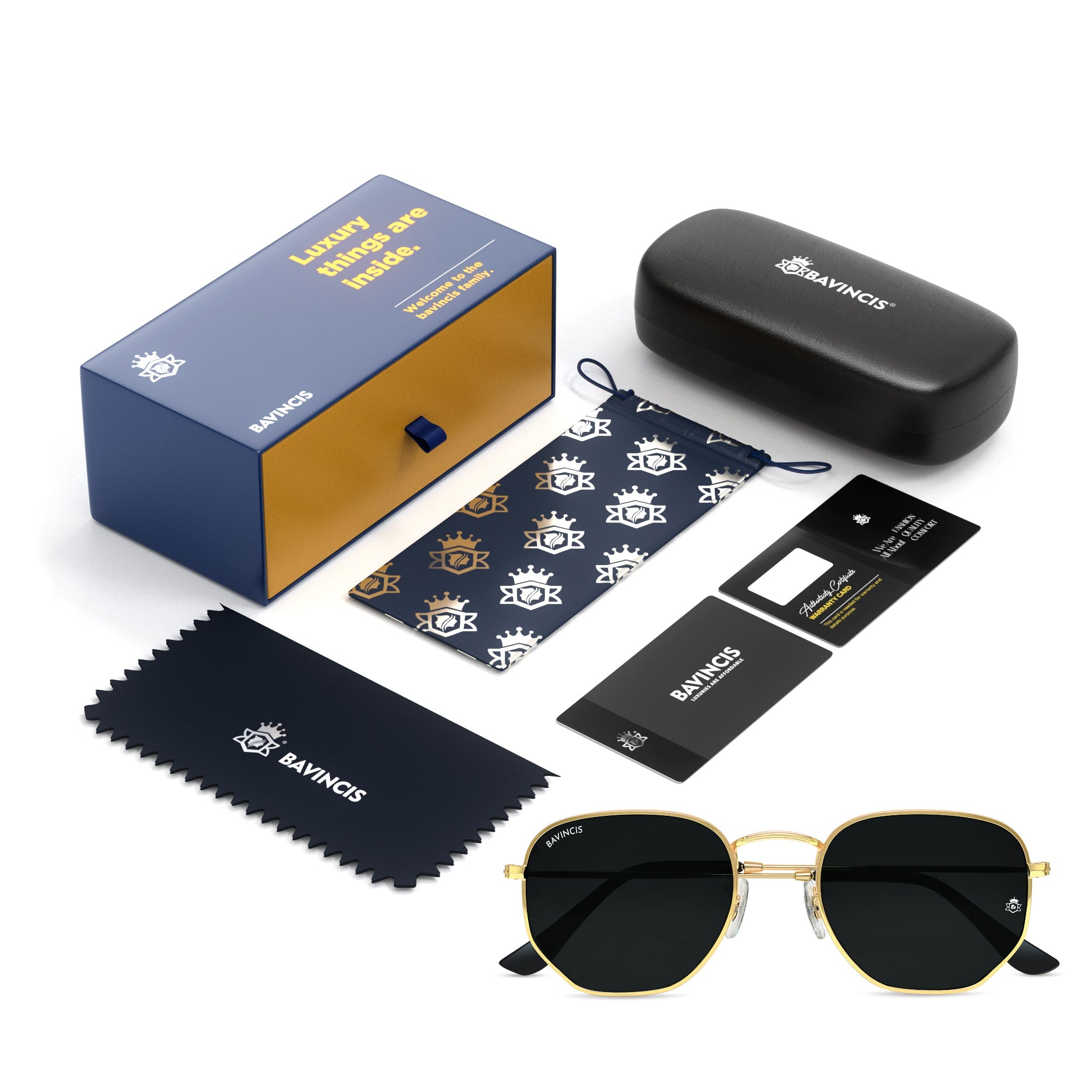 Bavincis Gemini Gold And Black Edition Sunglasses