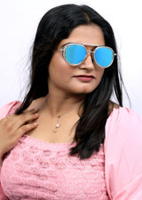 Bavincis Fleets Gold And Blue Mercury Edition Sunglasses