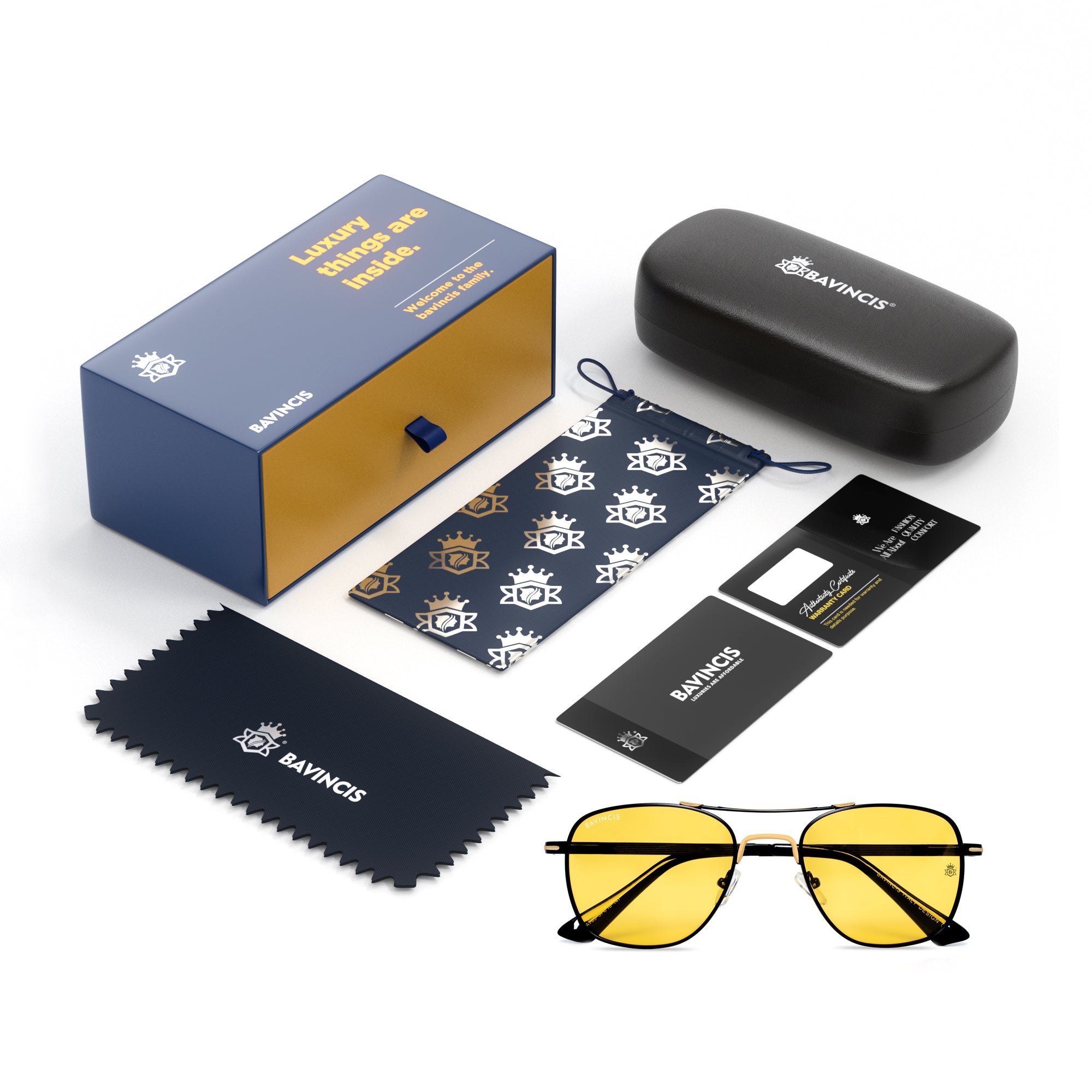 Bavincis Focal Black And Yellow Edition Sunglasses