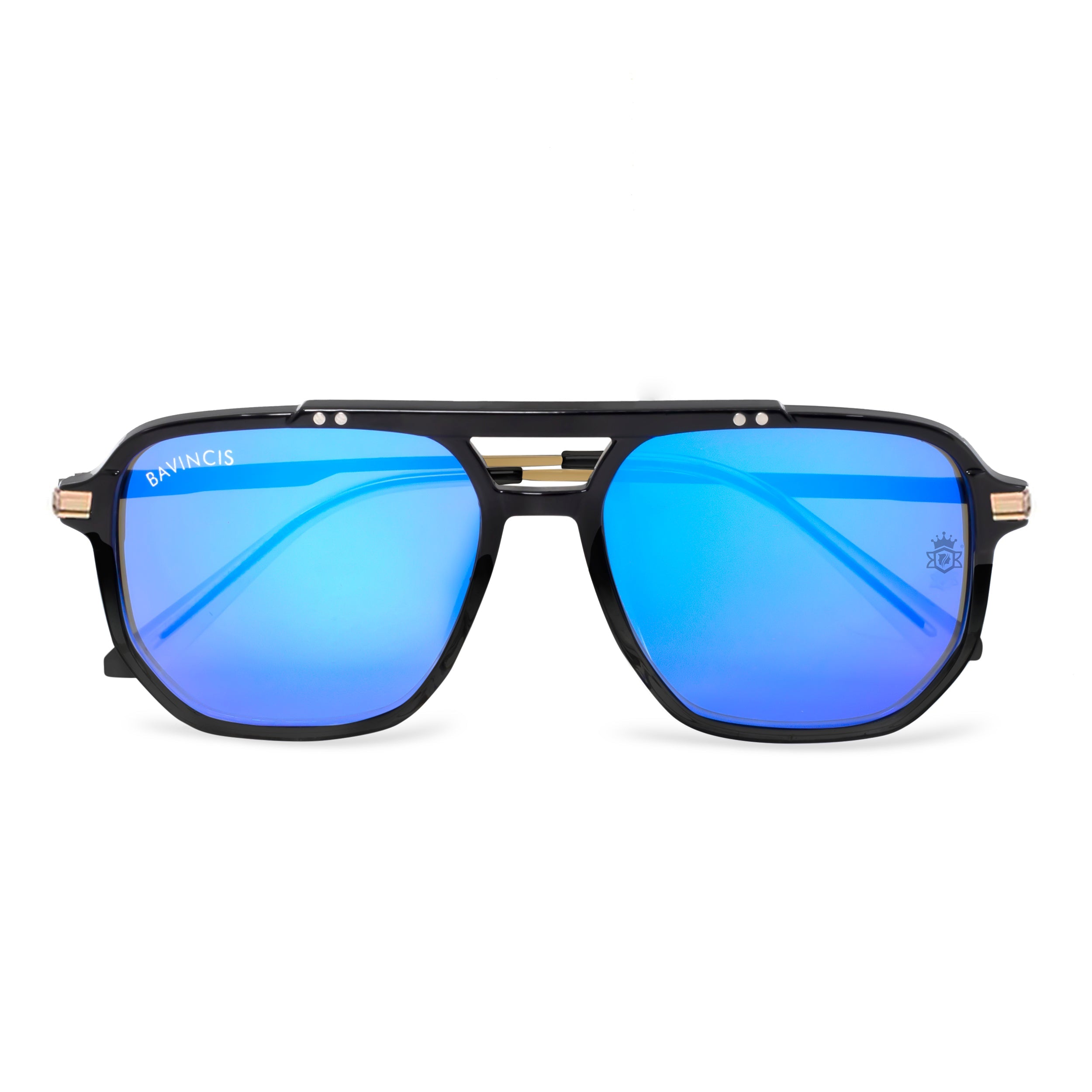 Bavincis Fixton Gold And Dark Blue Edition Sunglasses