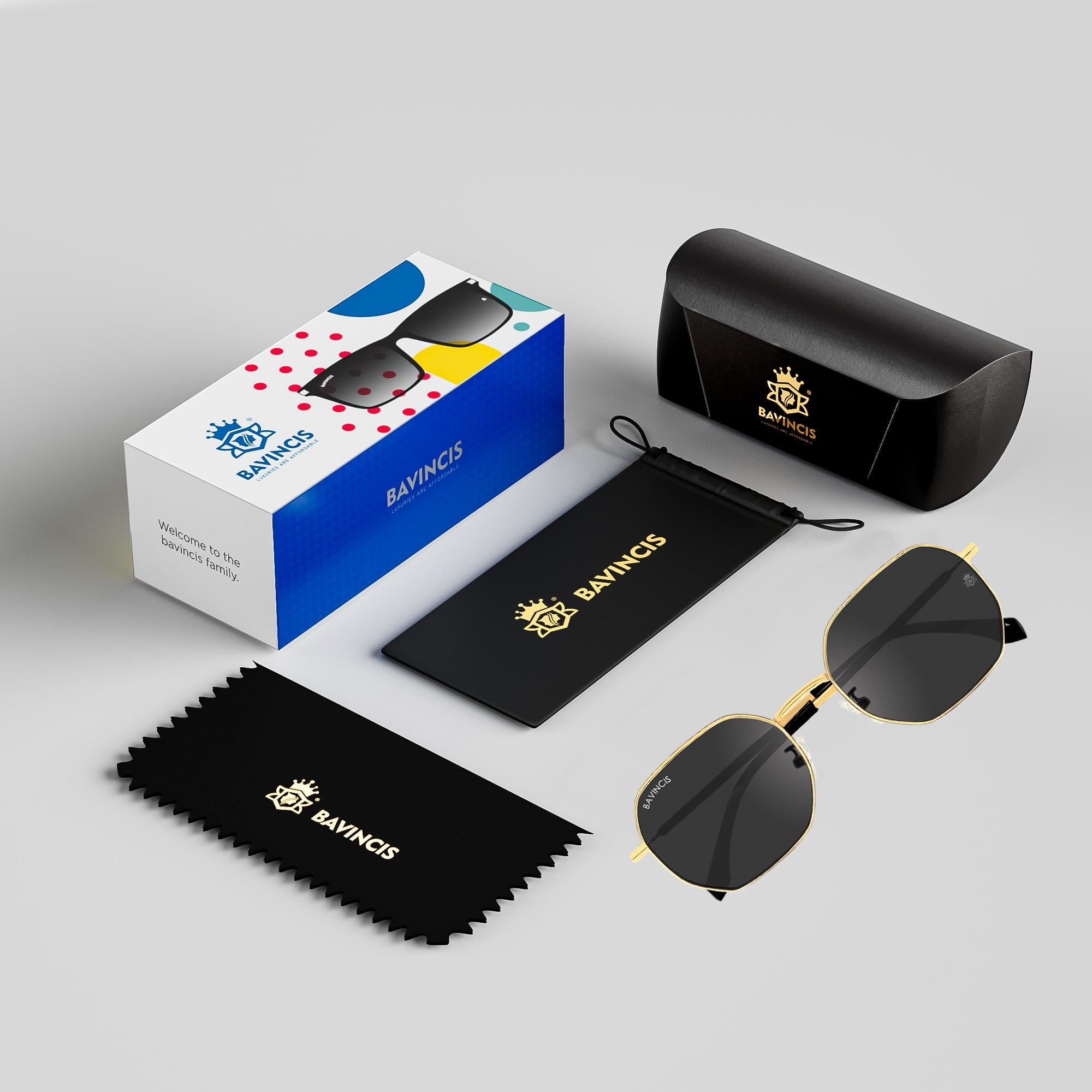 Bavincis Baycan Gold And Black Edition Sunglasses