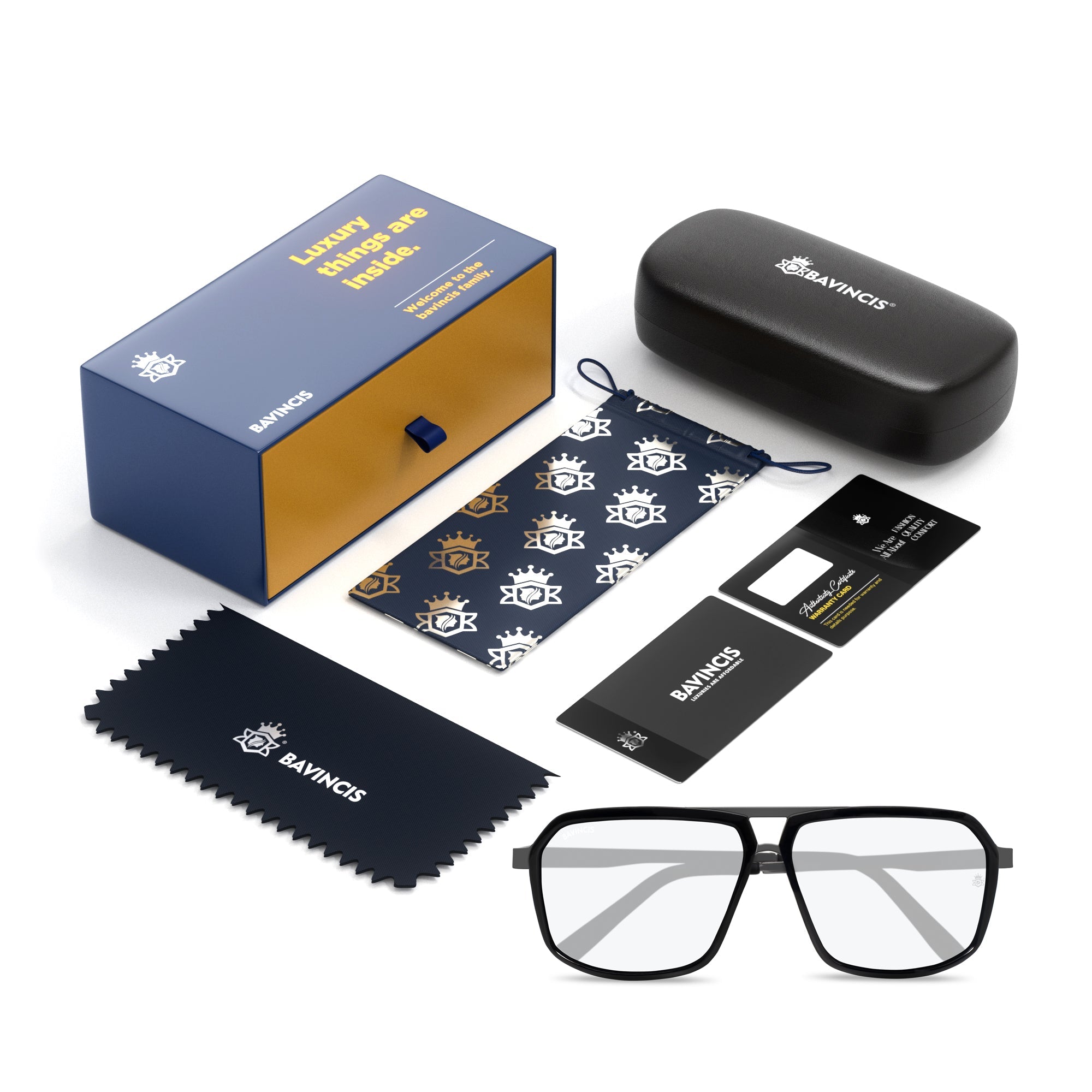 Bavincis Markus Black And White Antiray Edition Sunglasses