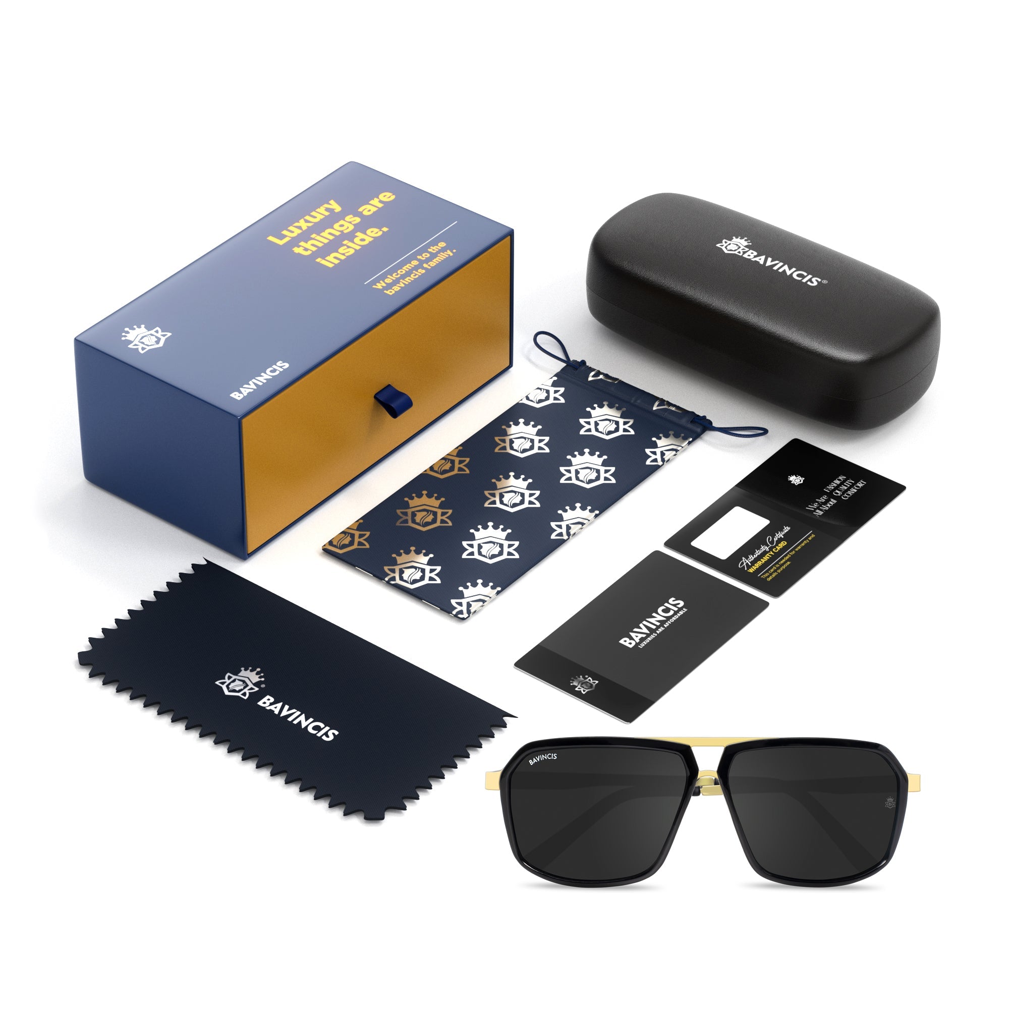 Bavincis Markus Gold And Black Edition Sunglasses