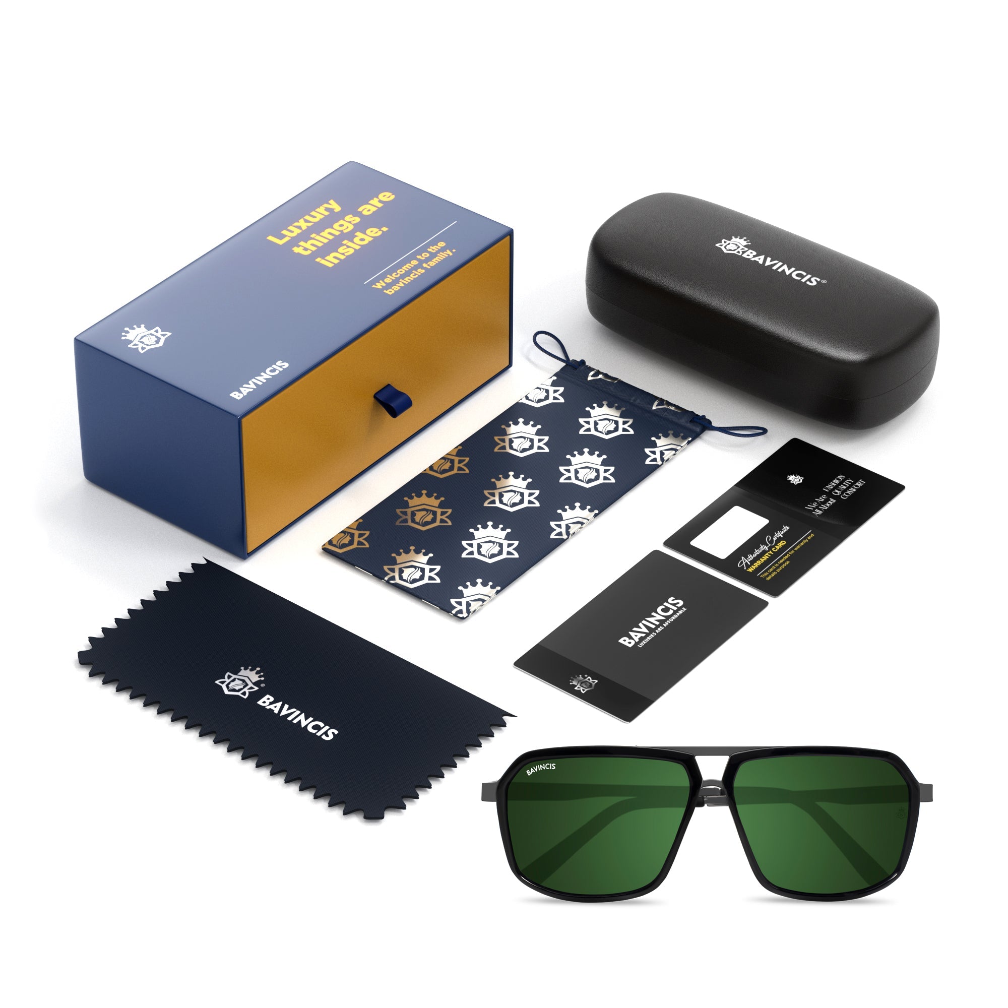 Bavincis Markus Black And Green Edition Sunglasses