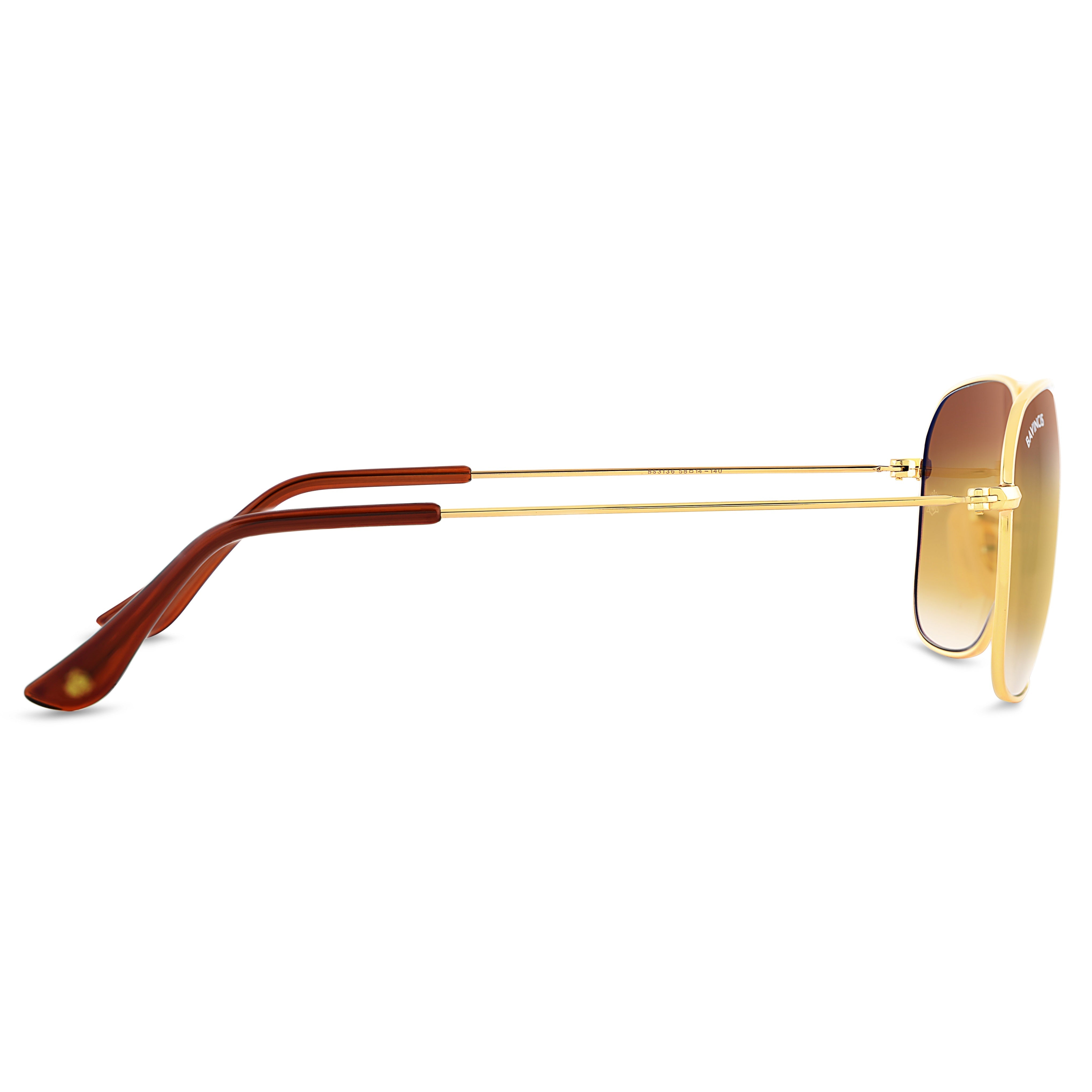 Bavincis Carloz Gold And Brown Gradient Edition Sunglasses