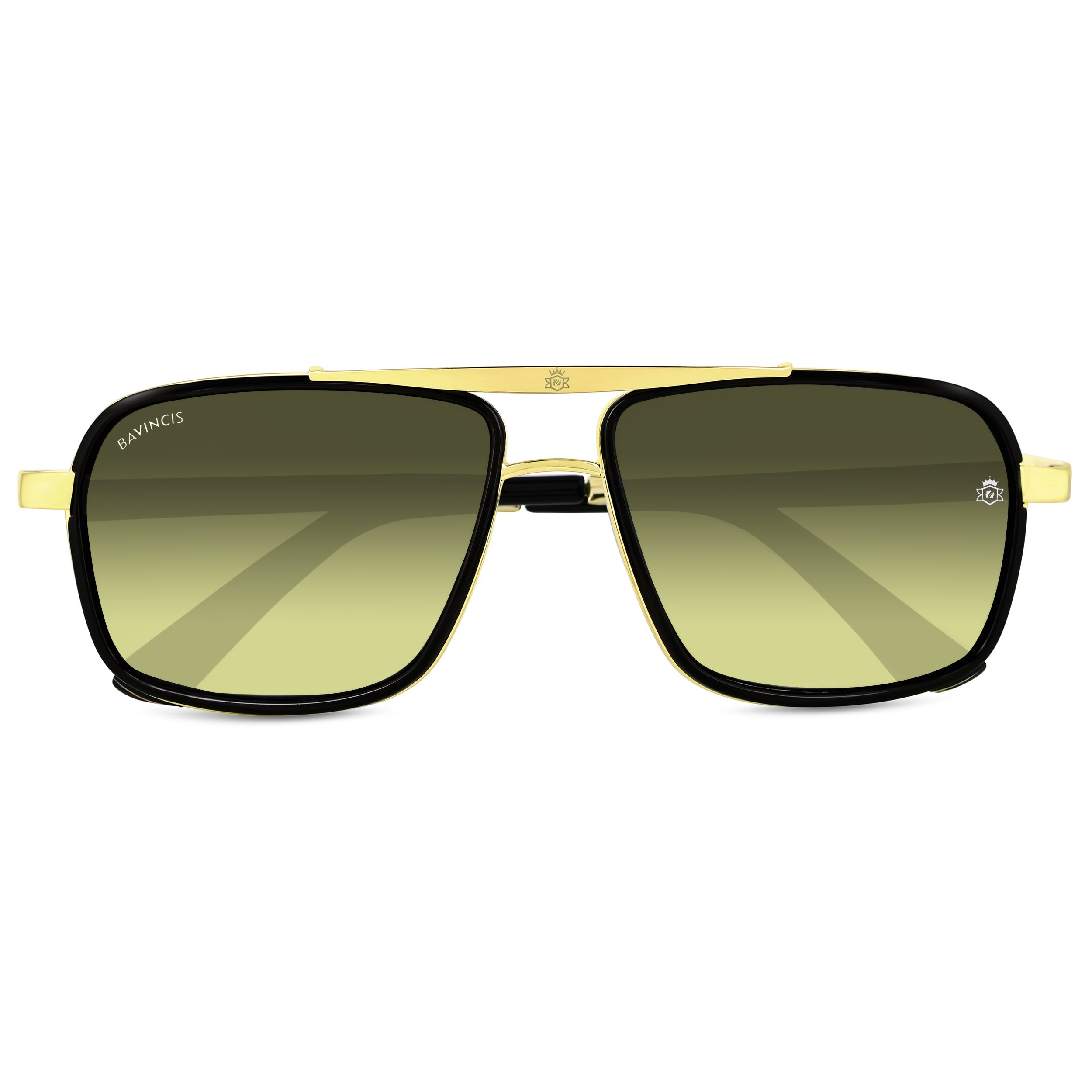 Bavincis Stanly D11 Gold And Yellow Green Gradient Edition Sunglasses