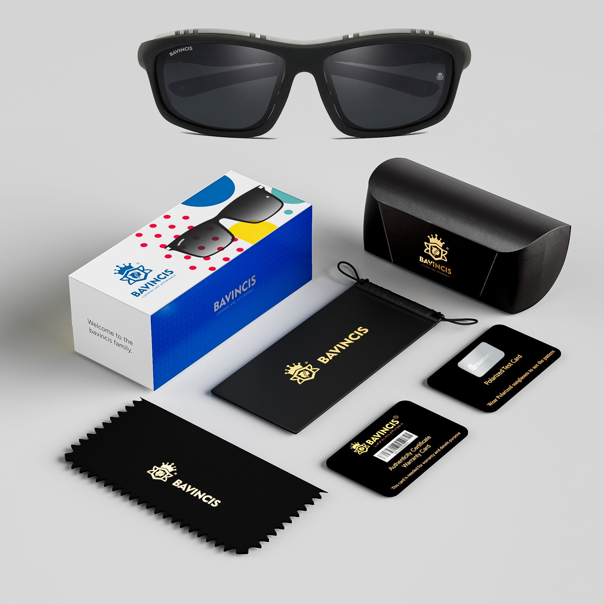 Bavincis Albert Black And Black Sports Edition Sunglasses
