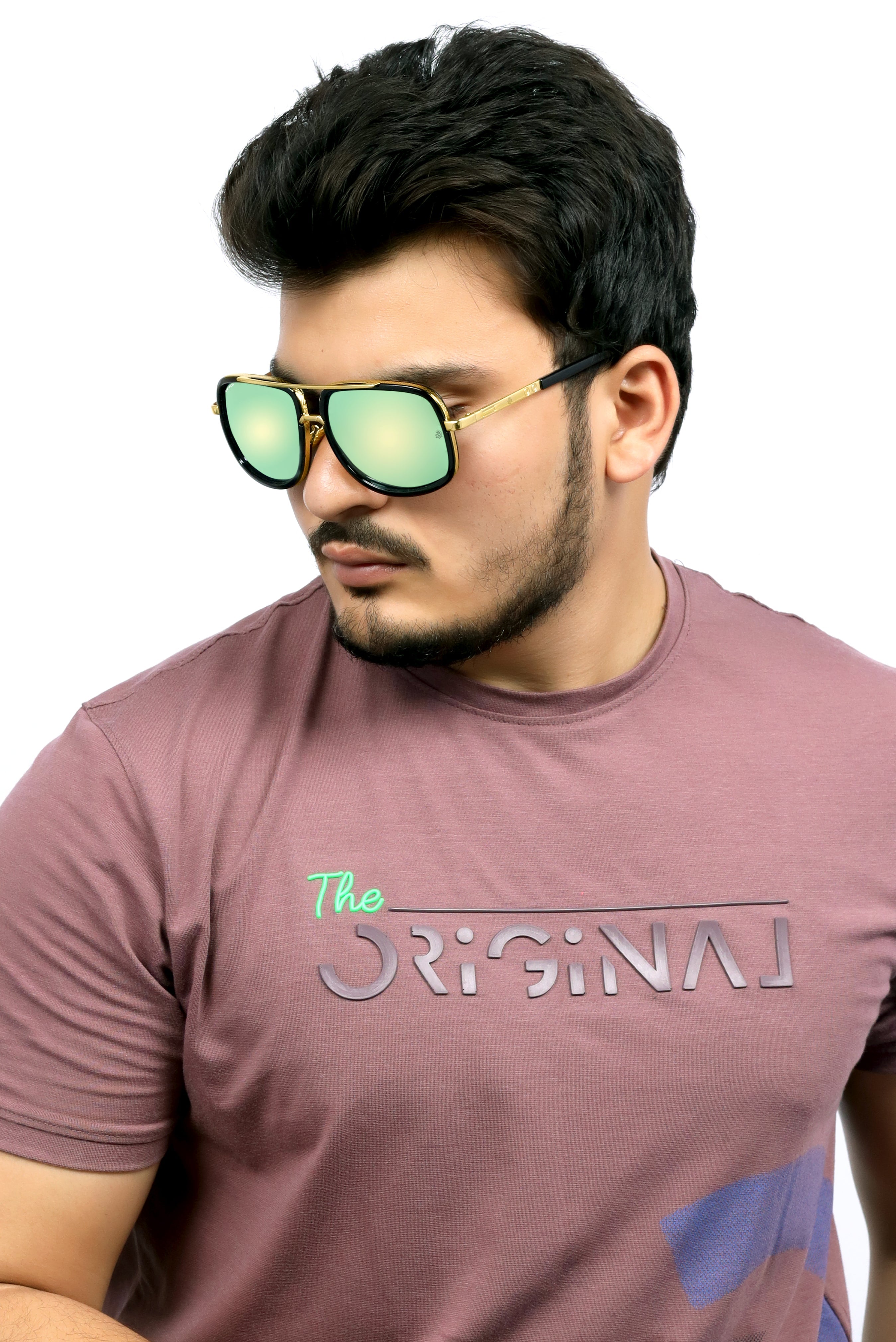 Bavincis Spectral Gold And Green Mercury Edition Sunglasses