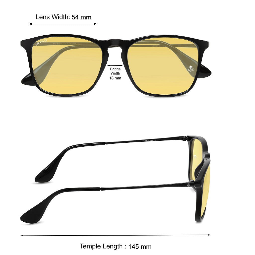 Bavincis Miller Black And Yellow Edition Sunglasses - BAVINCIS