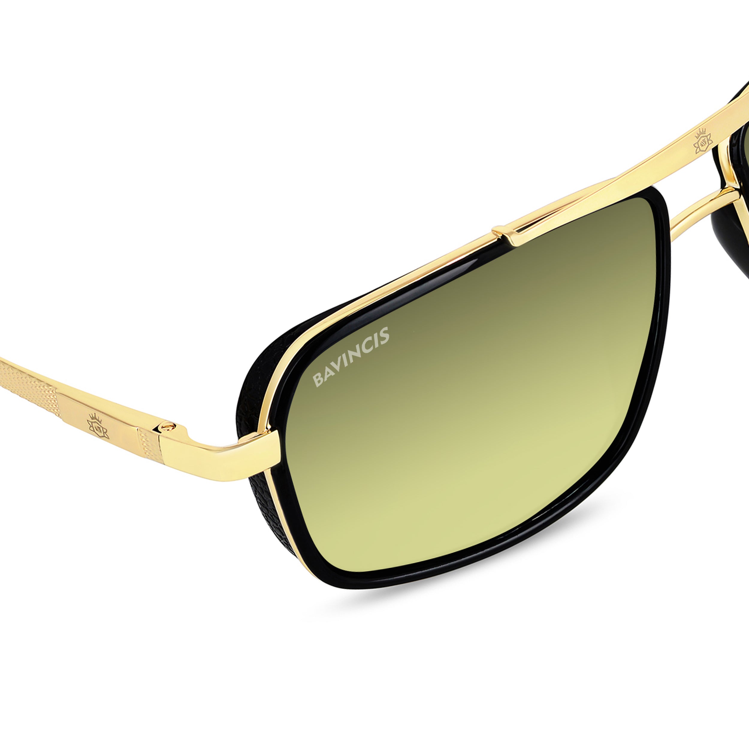 Bavincis Stanly D11 Gold And Yellow Green Gradient Edition Sunglasses