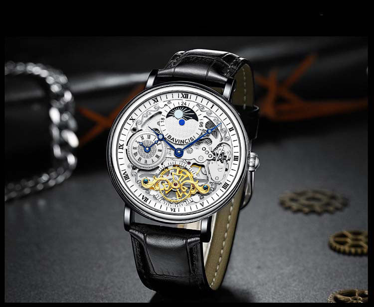 Bavincis Marcia Silver and Black I Automatic Watch - BAVINCIS