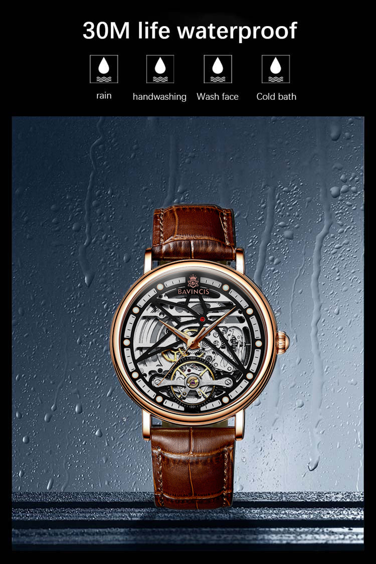 Bavincis Brio Black and Brown I Automatic Watch - BAVINCIS