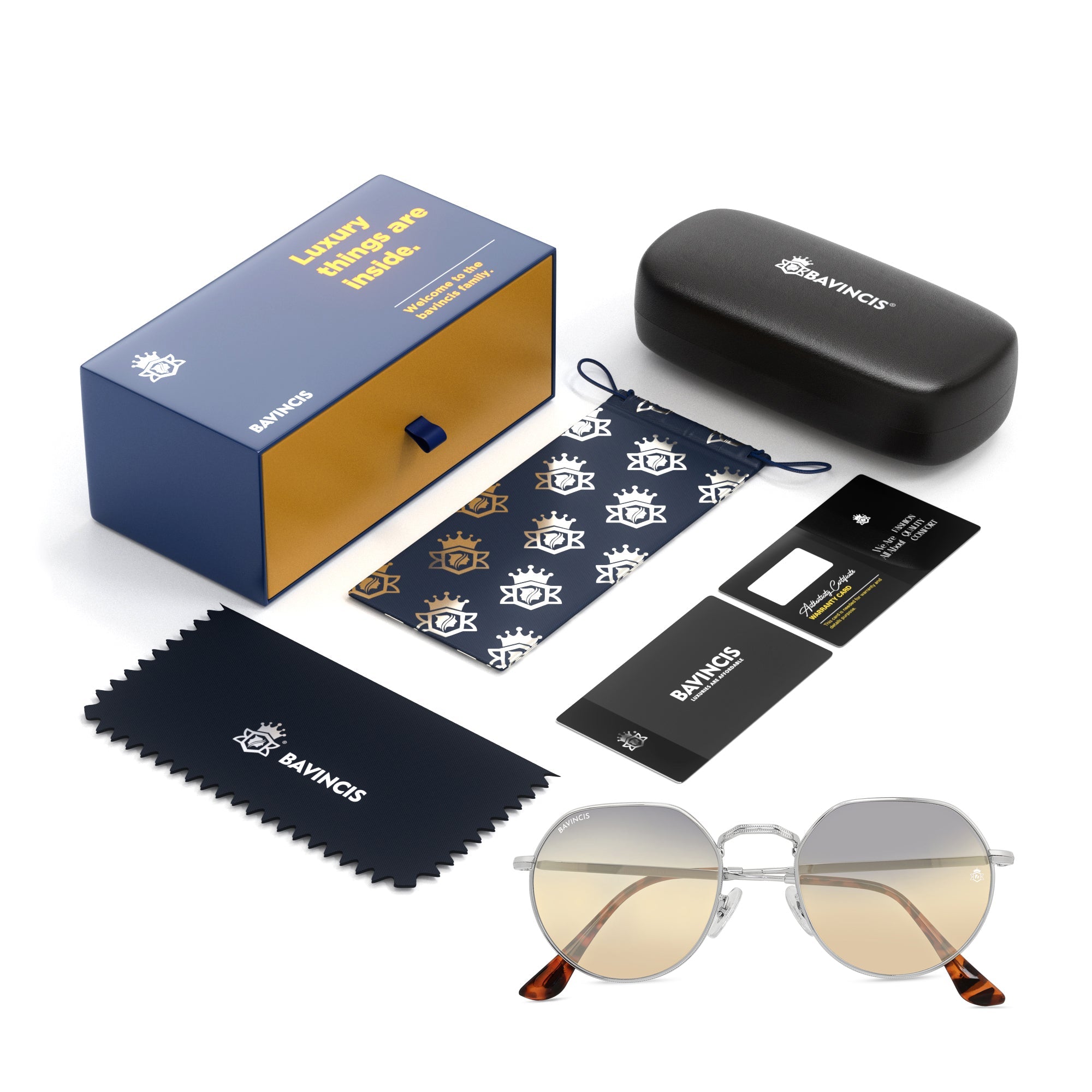 Bavincis Cooper Silver And Gray Brown Gradient Edition Sunglasses