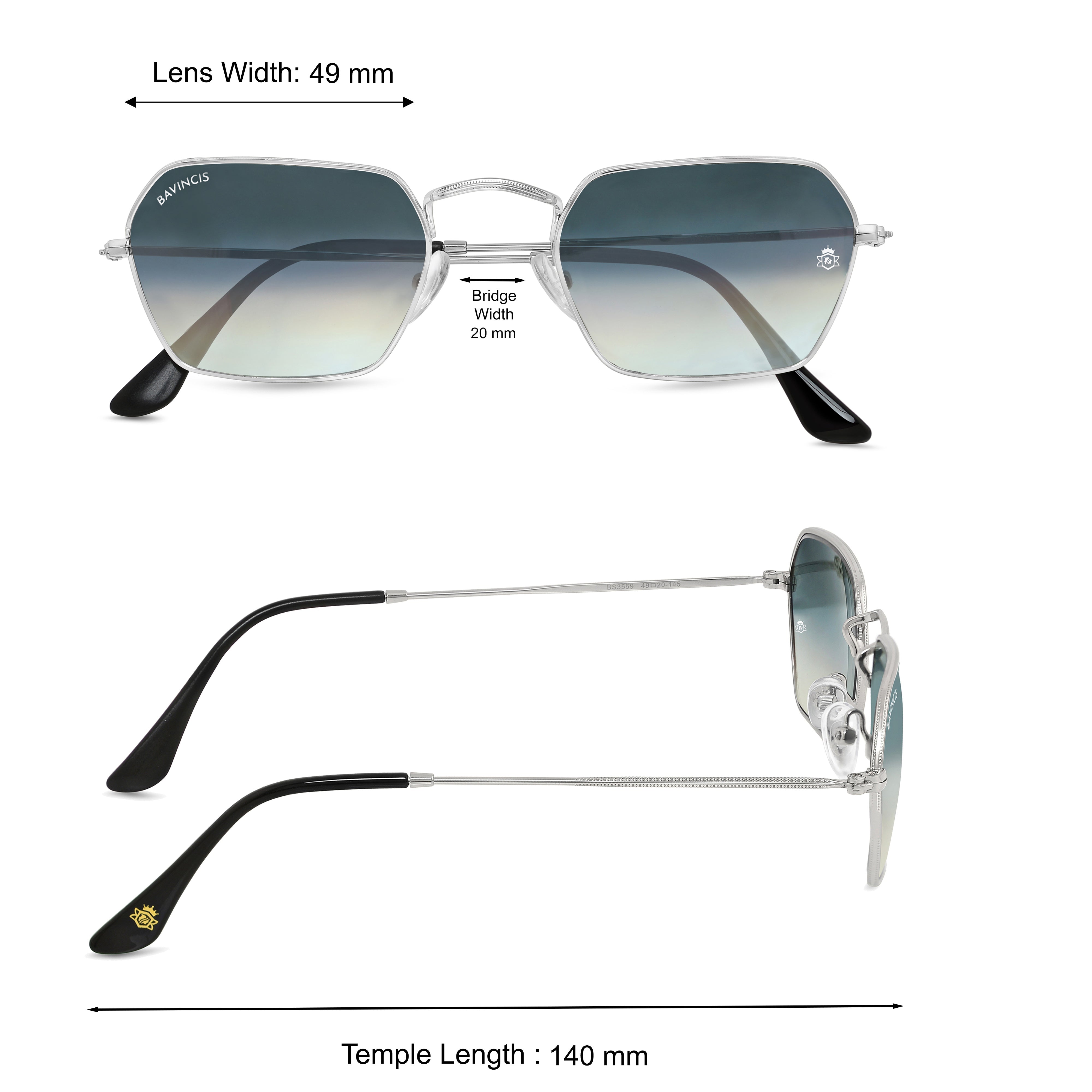Bavincis Delight Silver And Grey Gradient Edition Sunglasses