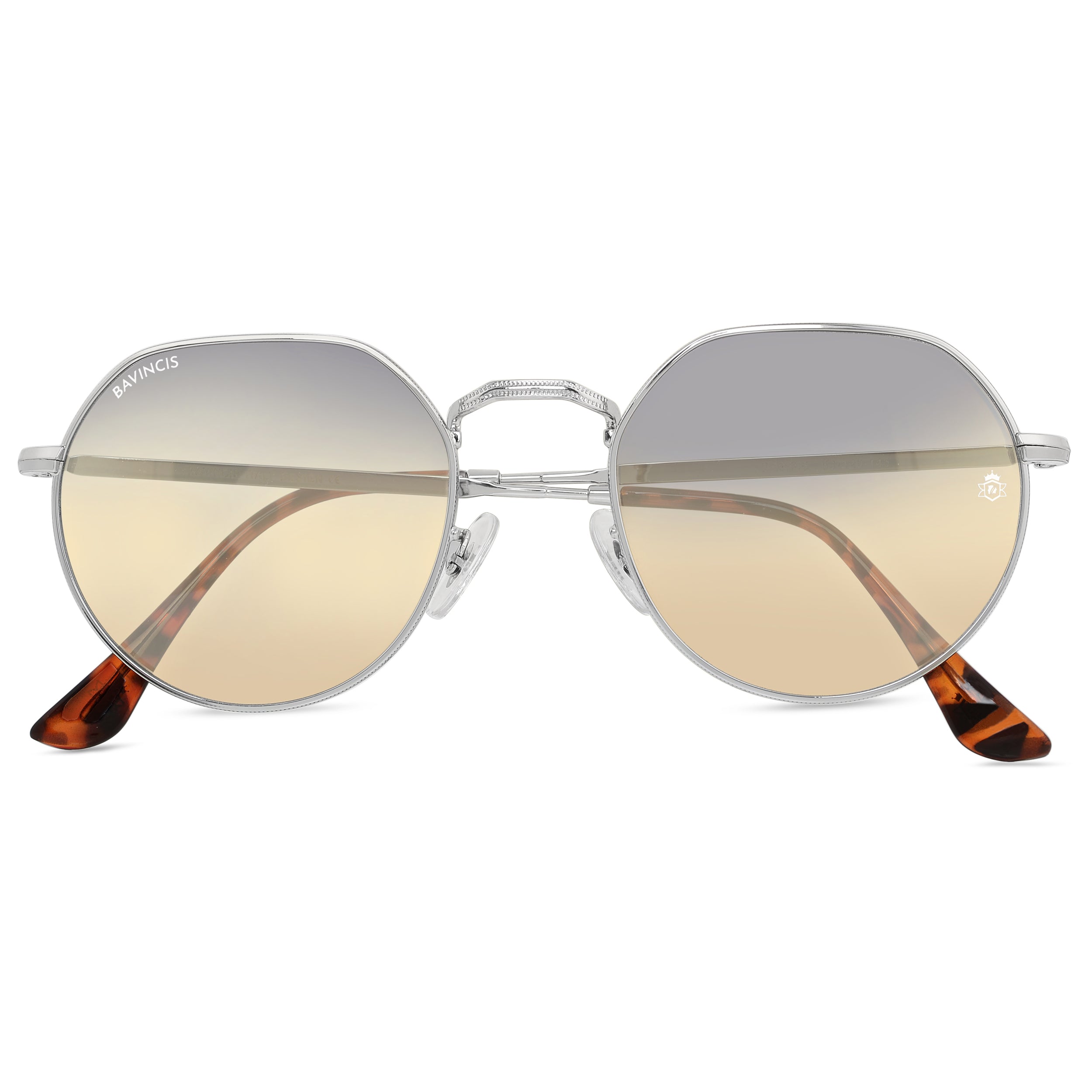 Bavincis Cooper Silver And Gray Brown Gradient Edition Sunglasses