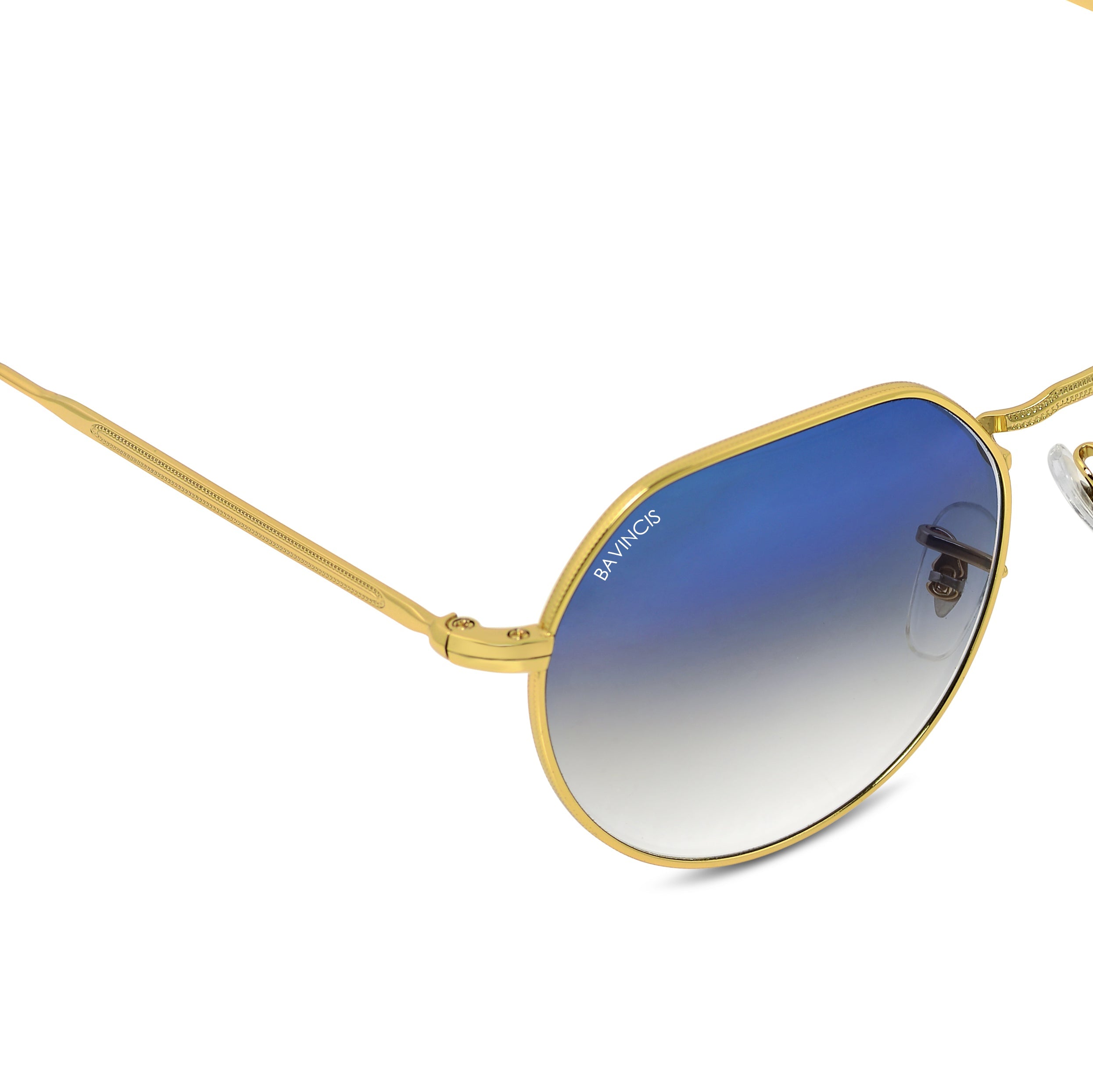 Bavincis Cooper Gold And Blue Gradient Edition Sunglasses