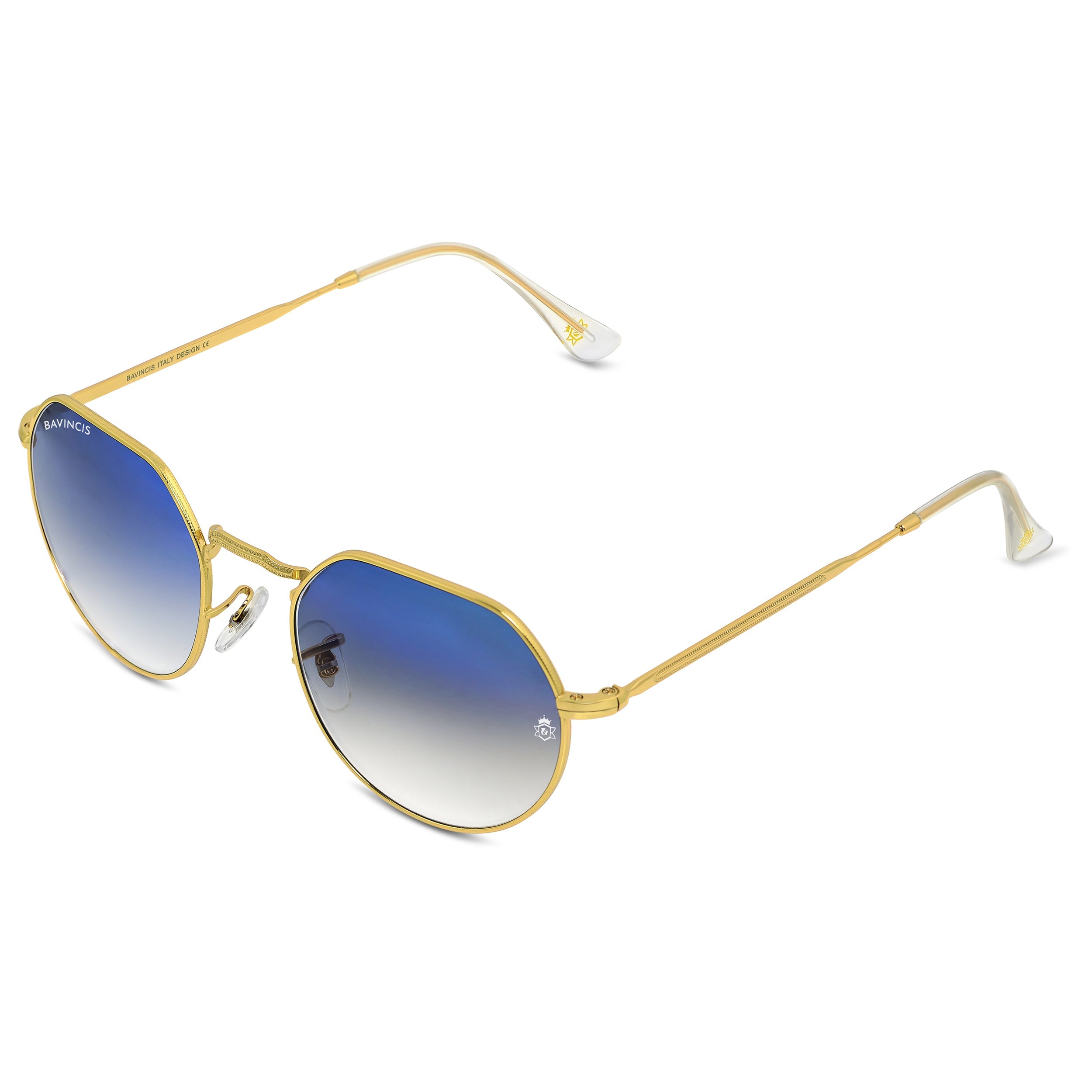 Bavincis Cooper Gold And Blue Gradient Edition Sunglasses