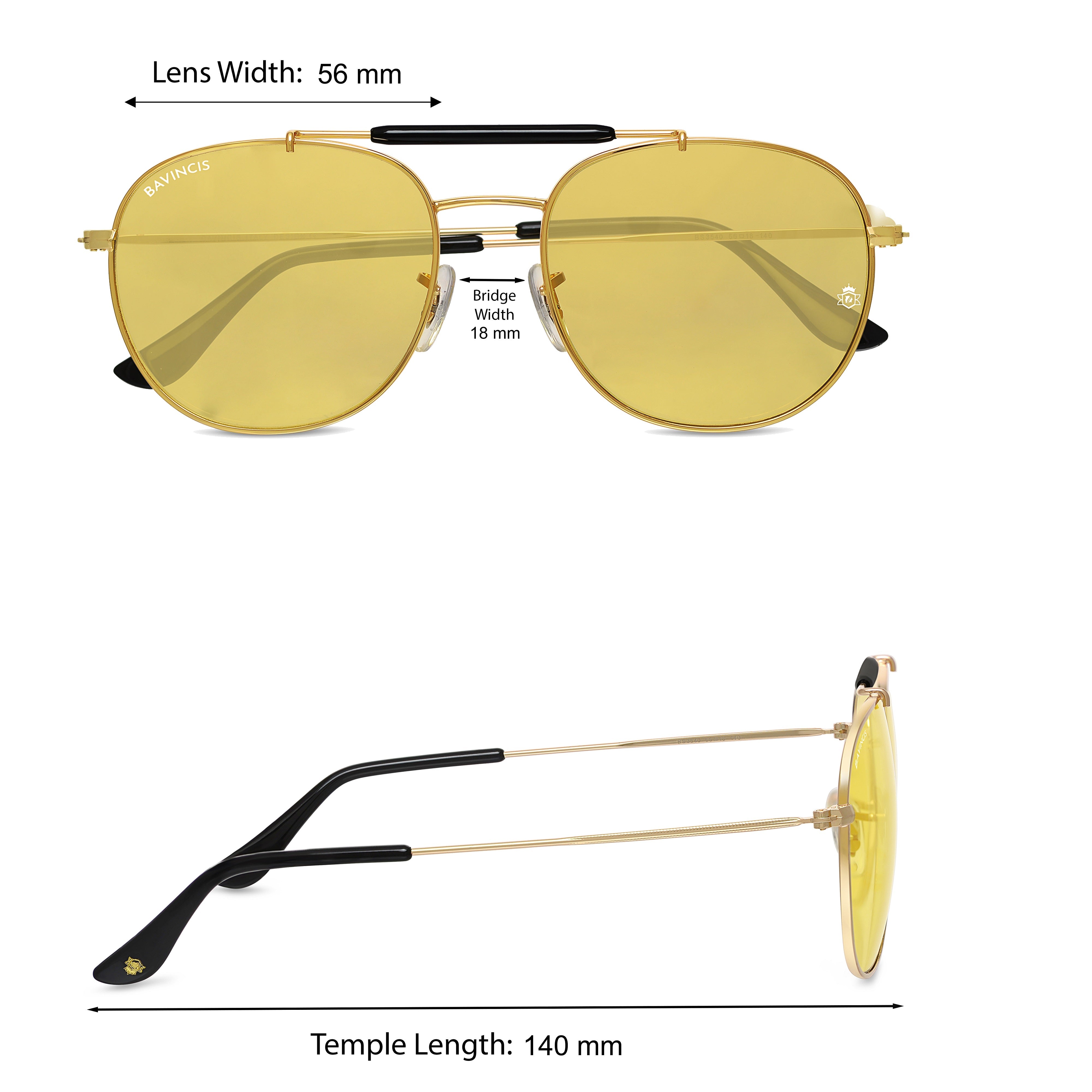 Bavincis Caliber Gold And Yellow Edition sunglasses