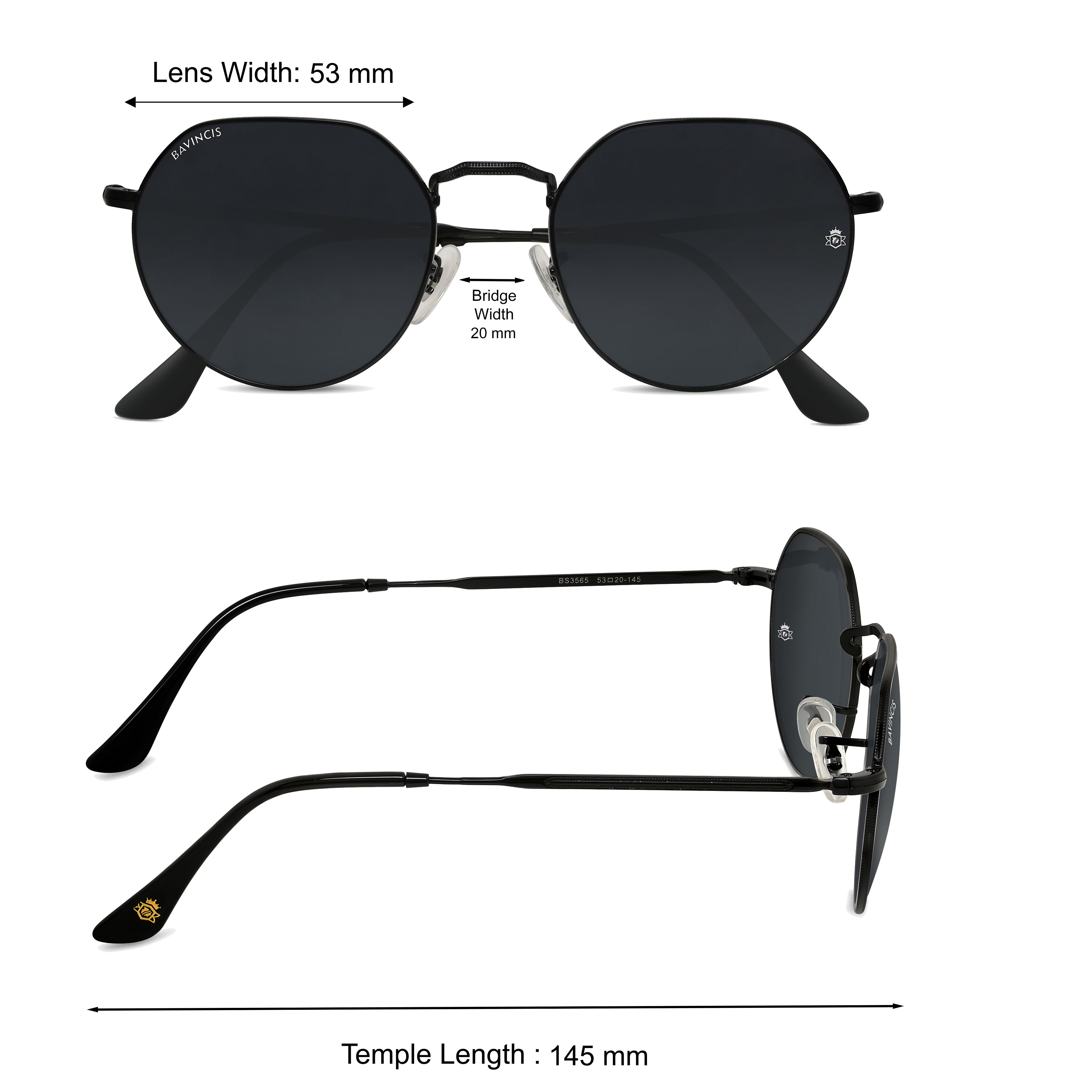 Bavincis Cooper Black And Black Edition Sunglasses