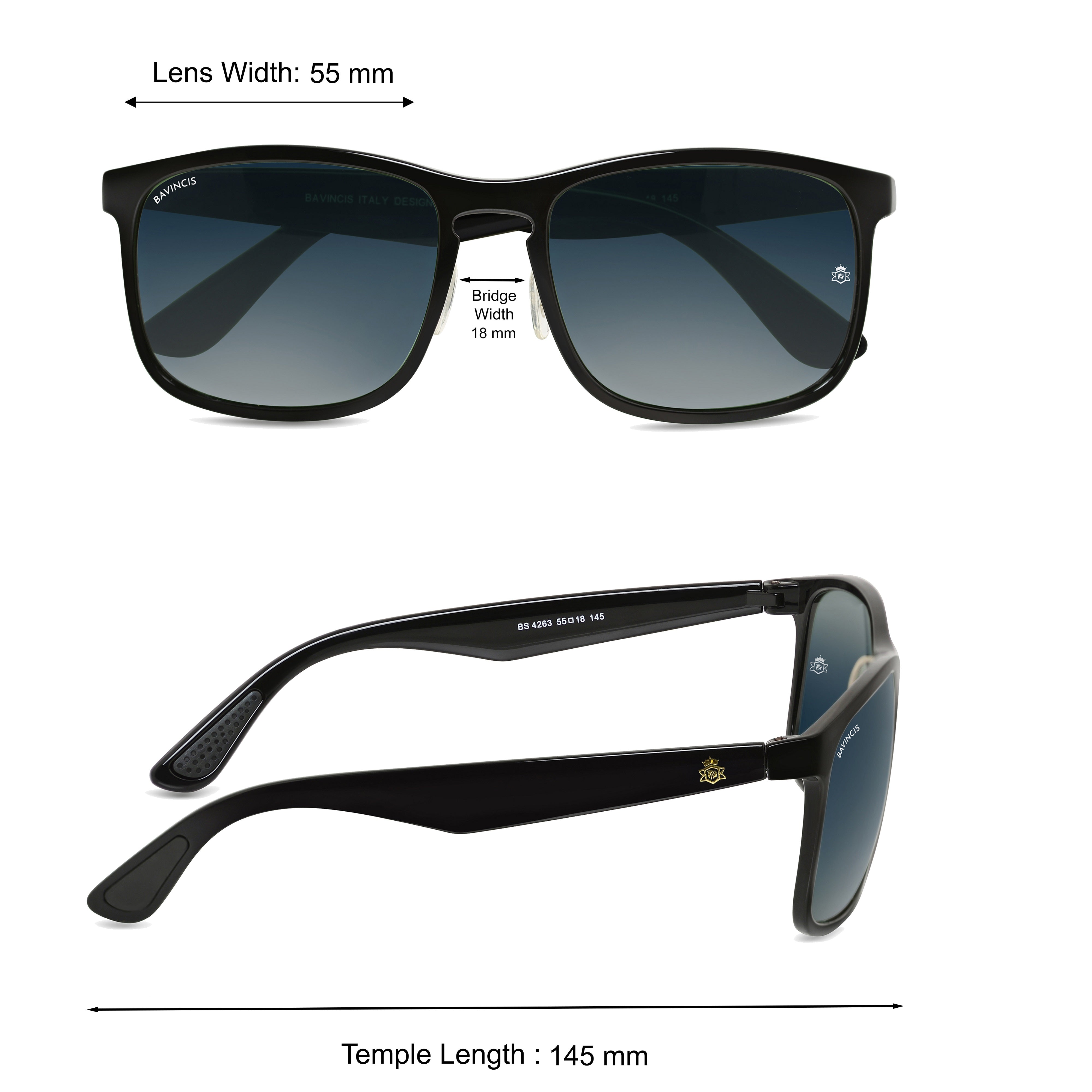 Bavincis Austen Black And Grey Gradient Edition Sunglasses