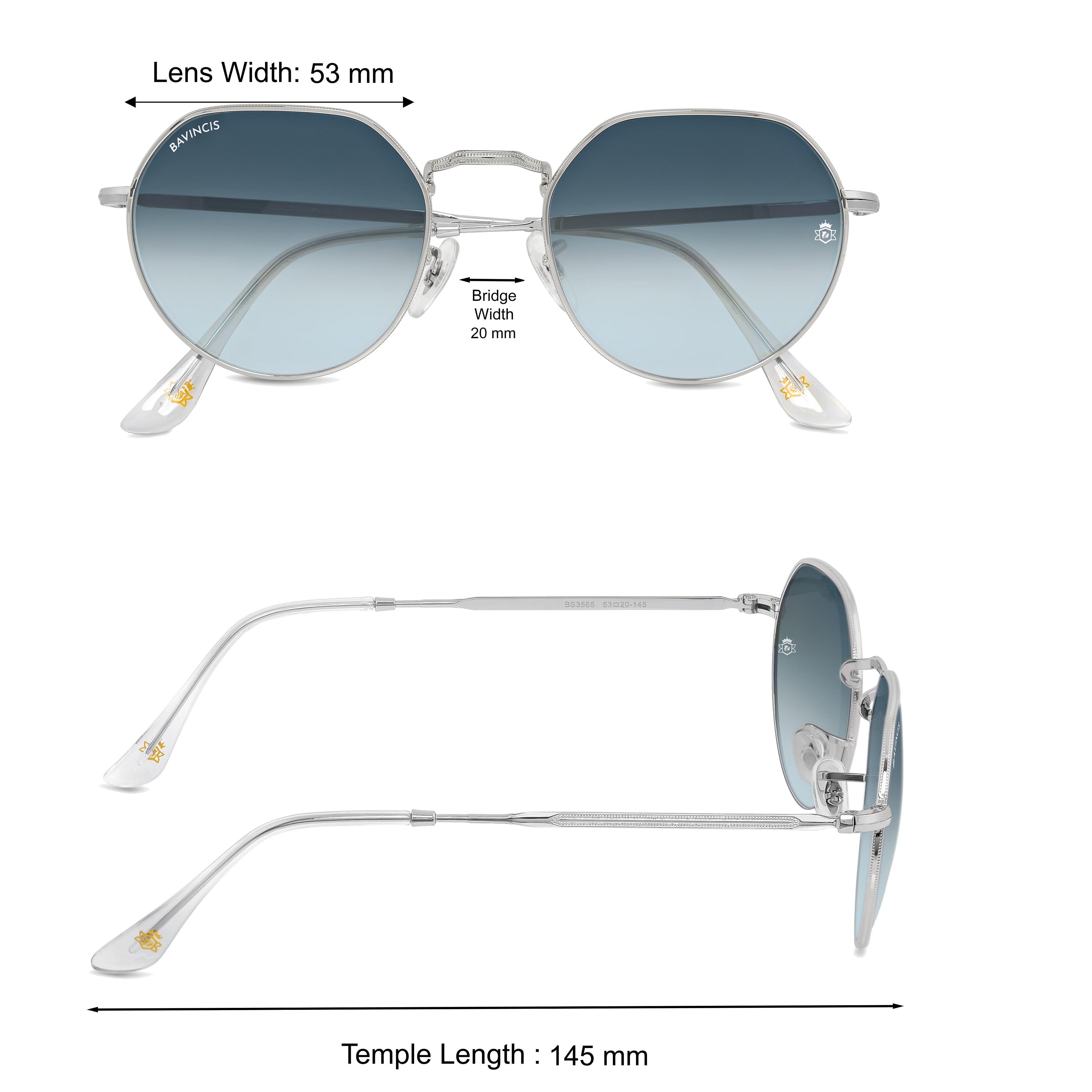 Bavincis Cooper Silver And Grey Gradient Edition Sunglasses
