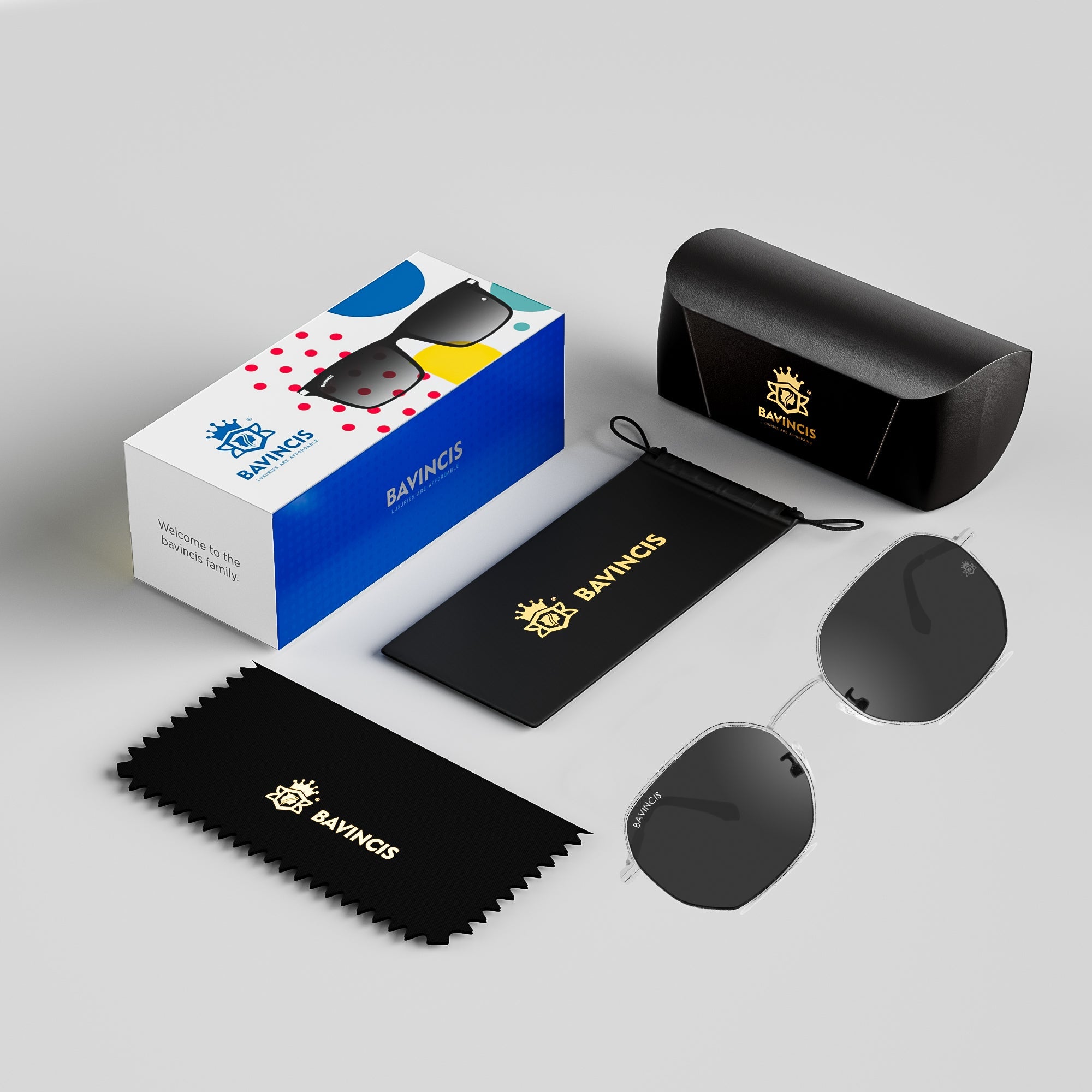 Bavincis Baycan Silver And Black Edition Sunglasses