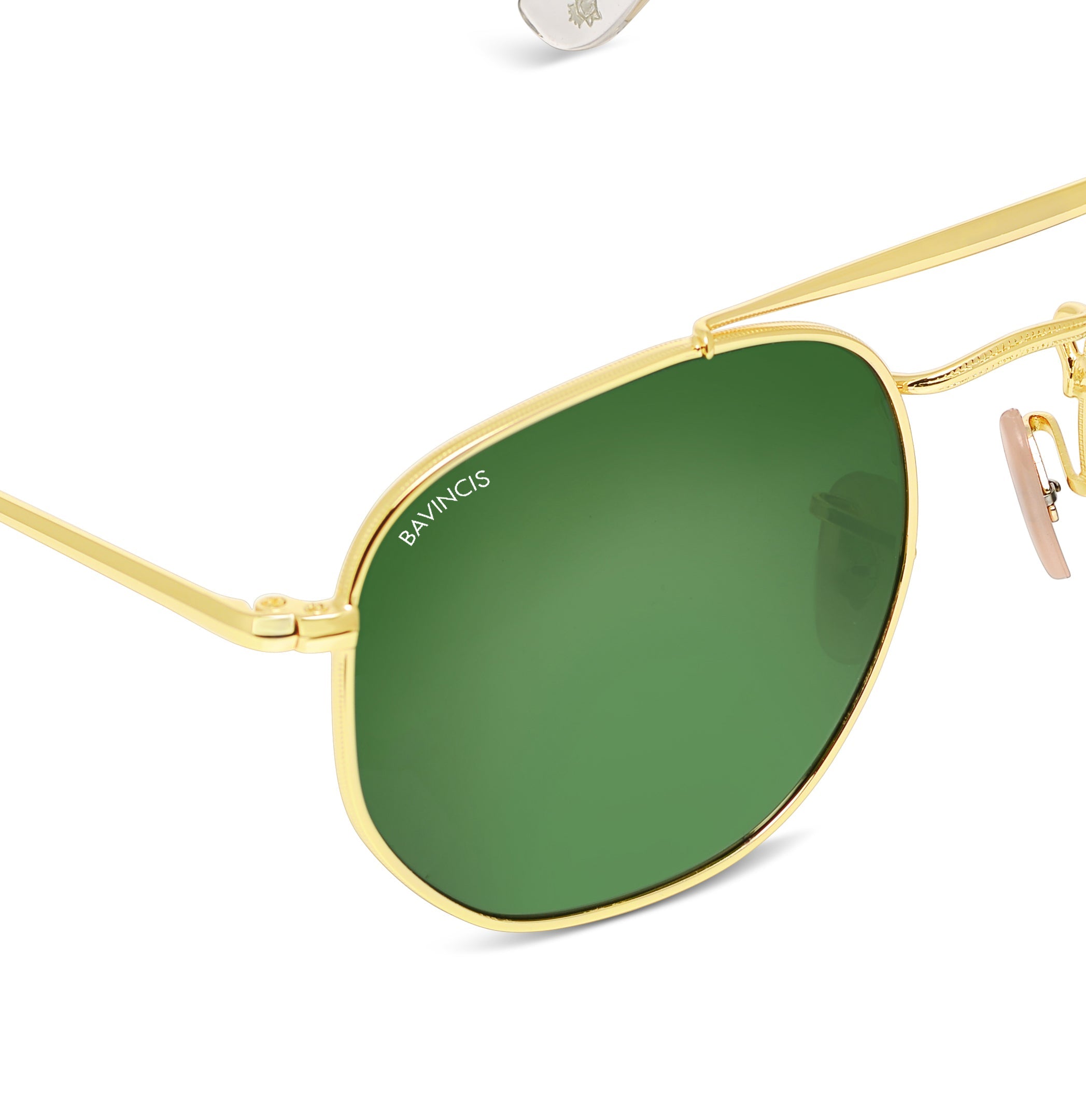 Bavincis Sparkle Gold And Green Edition Sunglasses