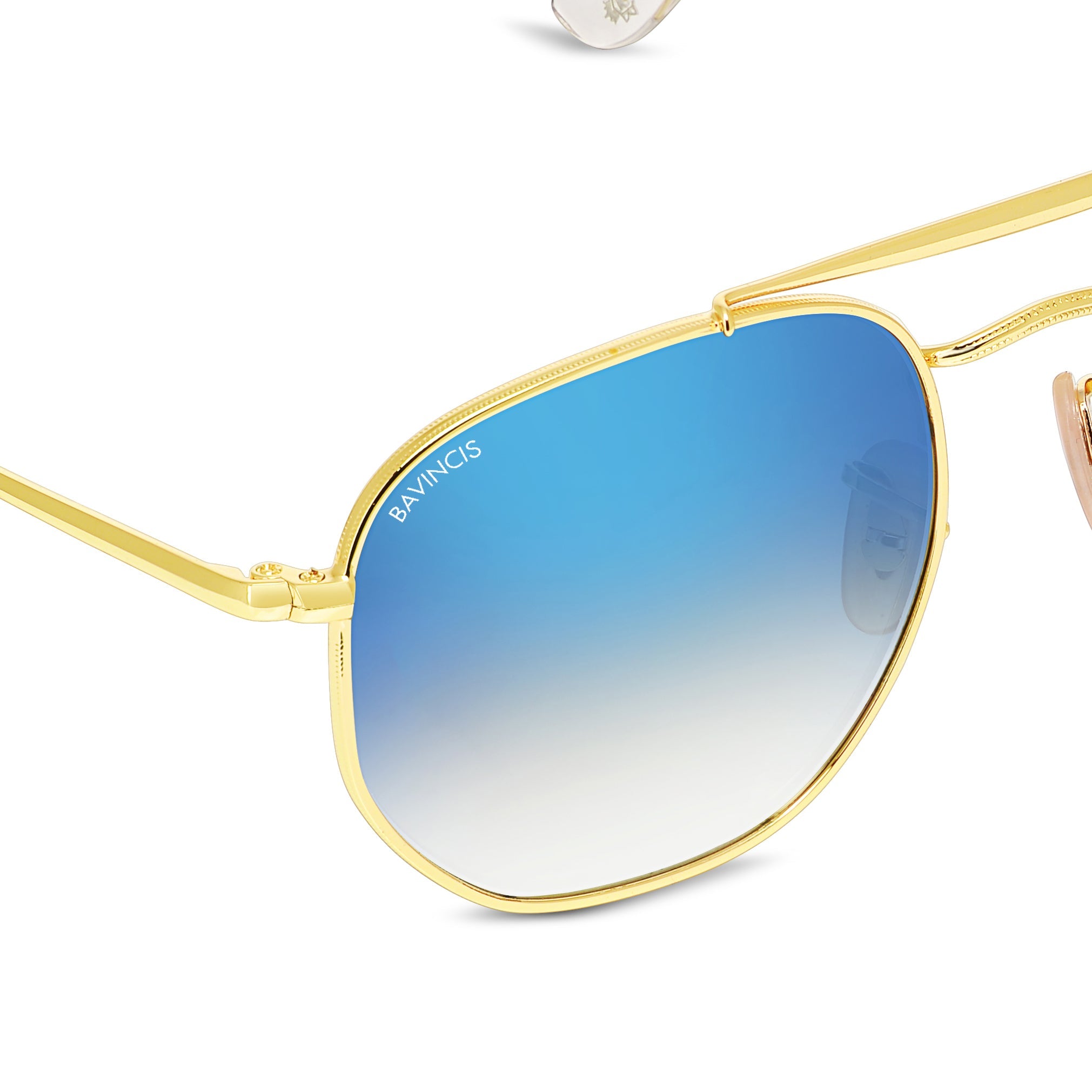 Bavincis Sparkle Gold And Blue Gradient Edition Sunglasses
