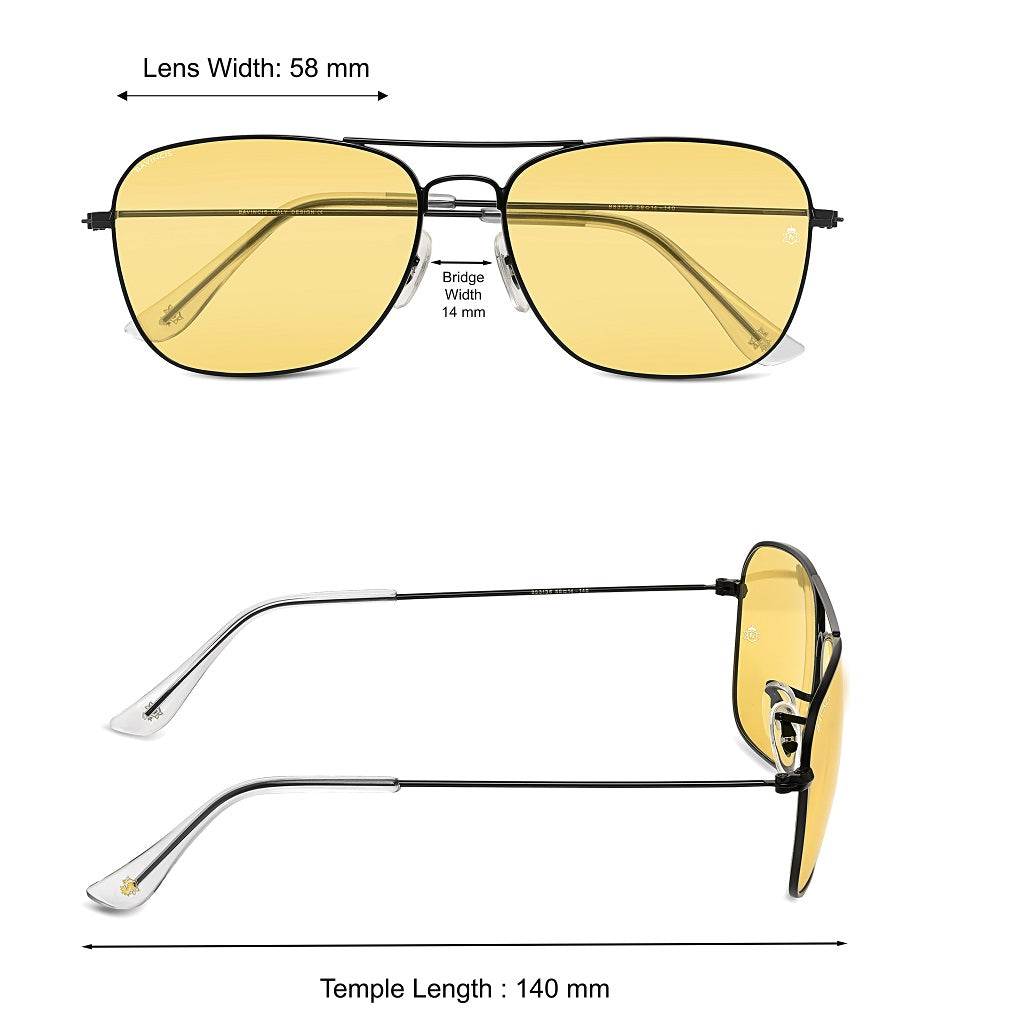 Bavincis Carloz Black And Yellow Edition Sunglasses - BAVINCIS