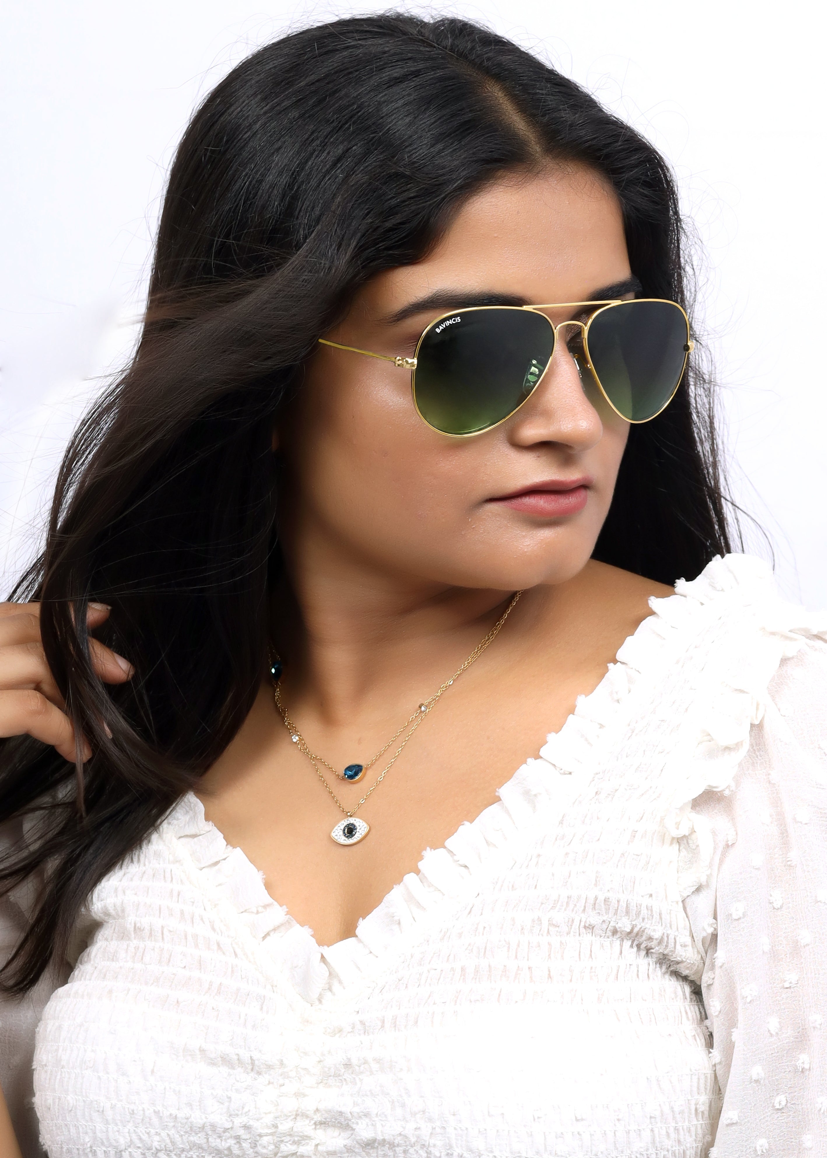 Bavincis Tommy Gold And Green Gradient Edition Sunglasses