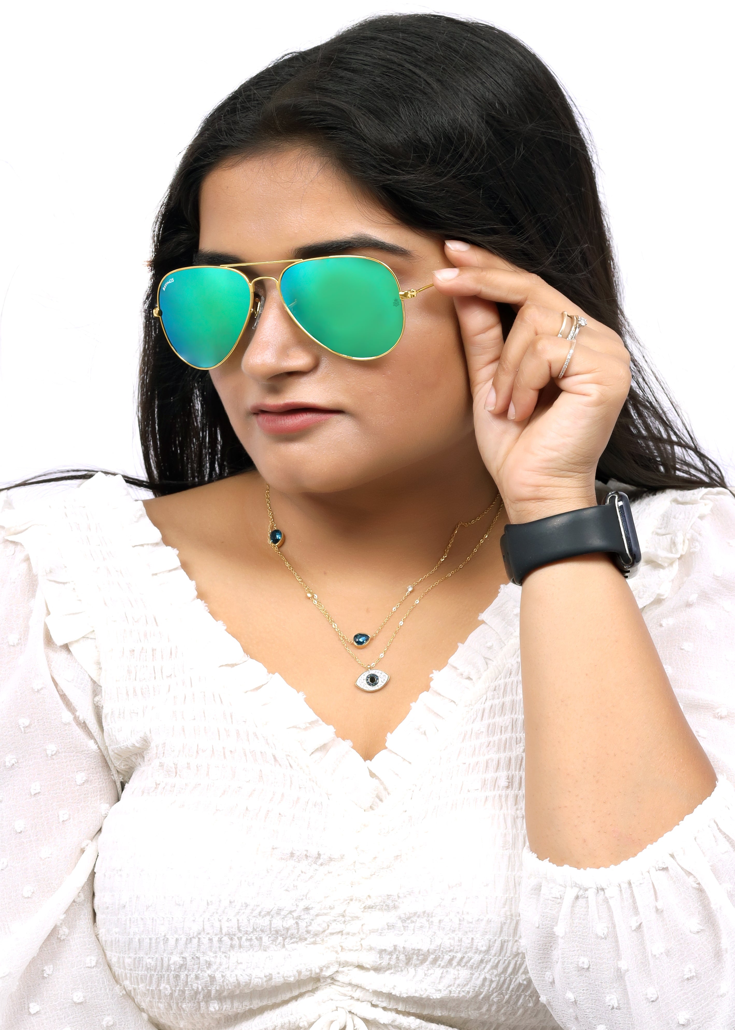 Bavincis Tommy Gold Green Mercury Edition Sunglasses