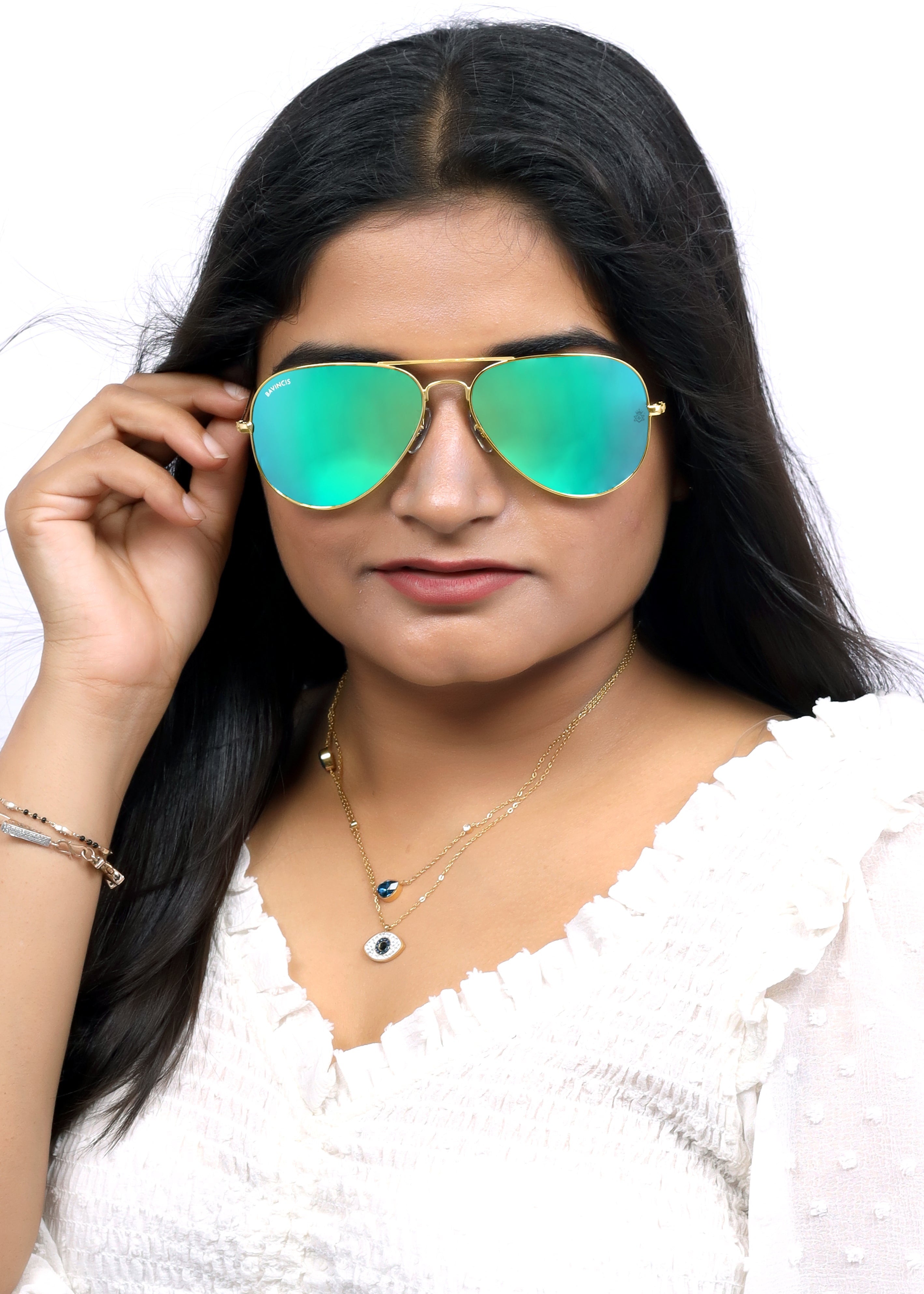 Bavincis Tommy Gold Green Mercury Edition Sunglasses