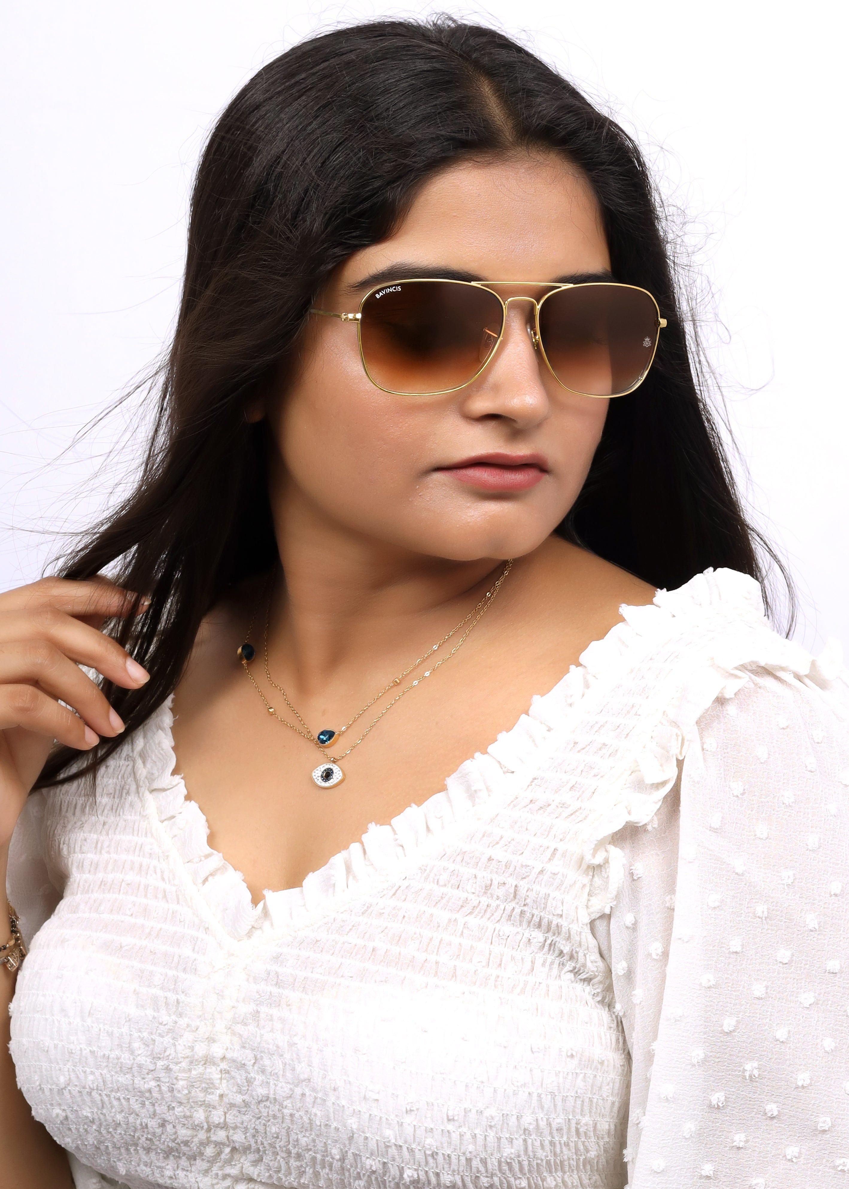 Bavincis Carloz Gold And Brown Gradient Edition Sunglasses